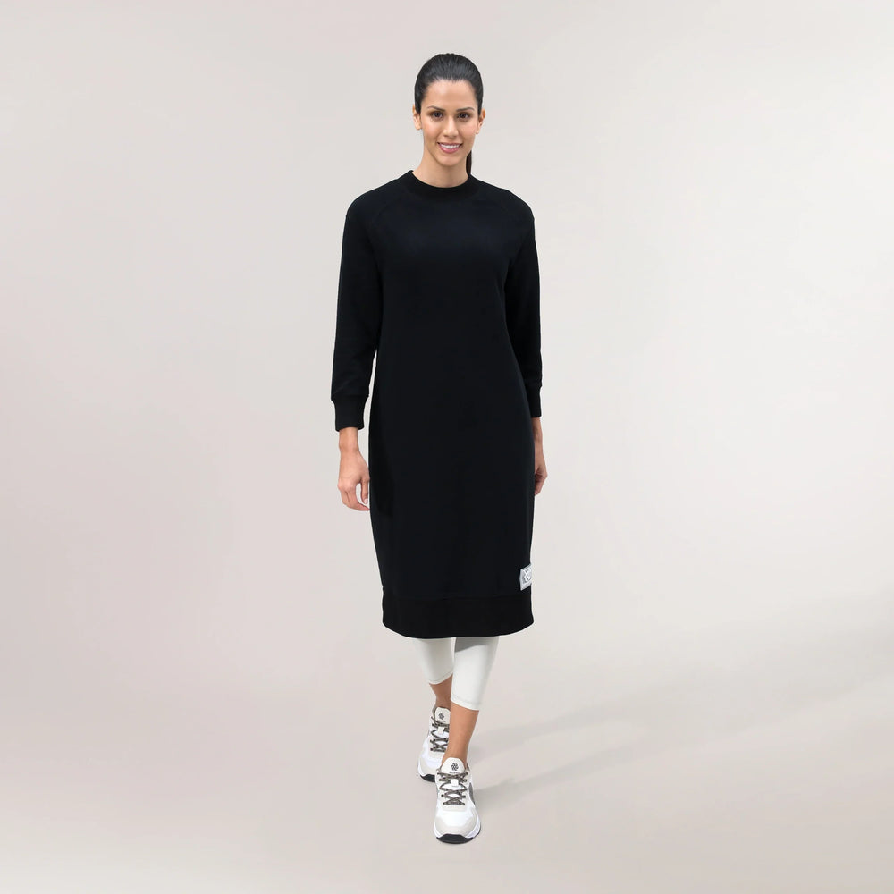 Sweatshirt Dress - SEASONAL BLACK