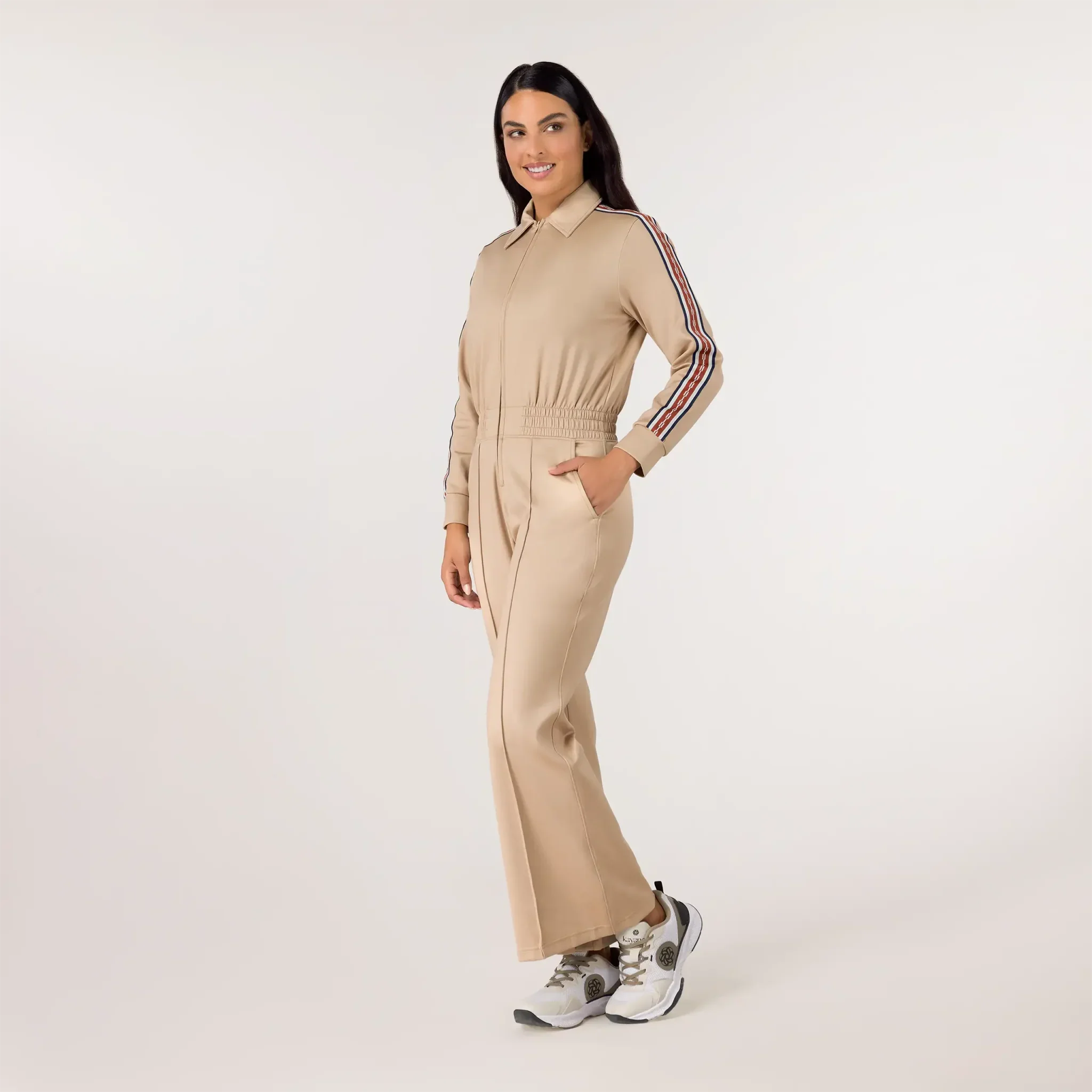 Kayanee Track Jumpsuit - SEASONAL SAND