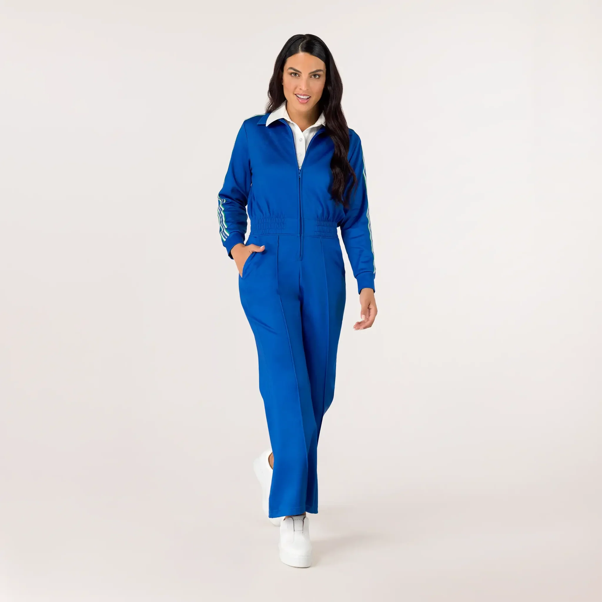 Kayanee Track Jumpsuit - SEASONAL BLUE