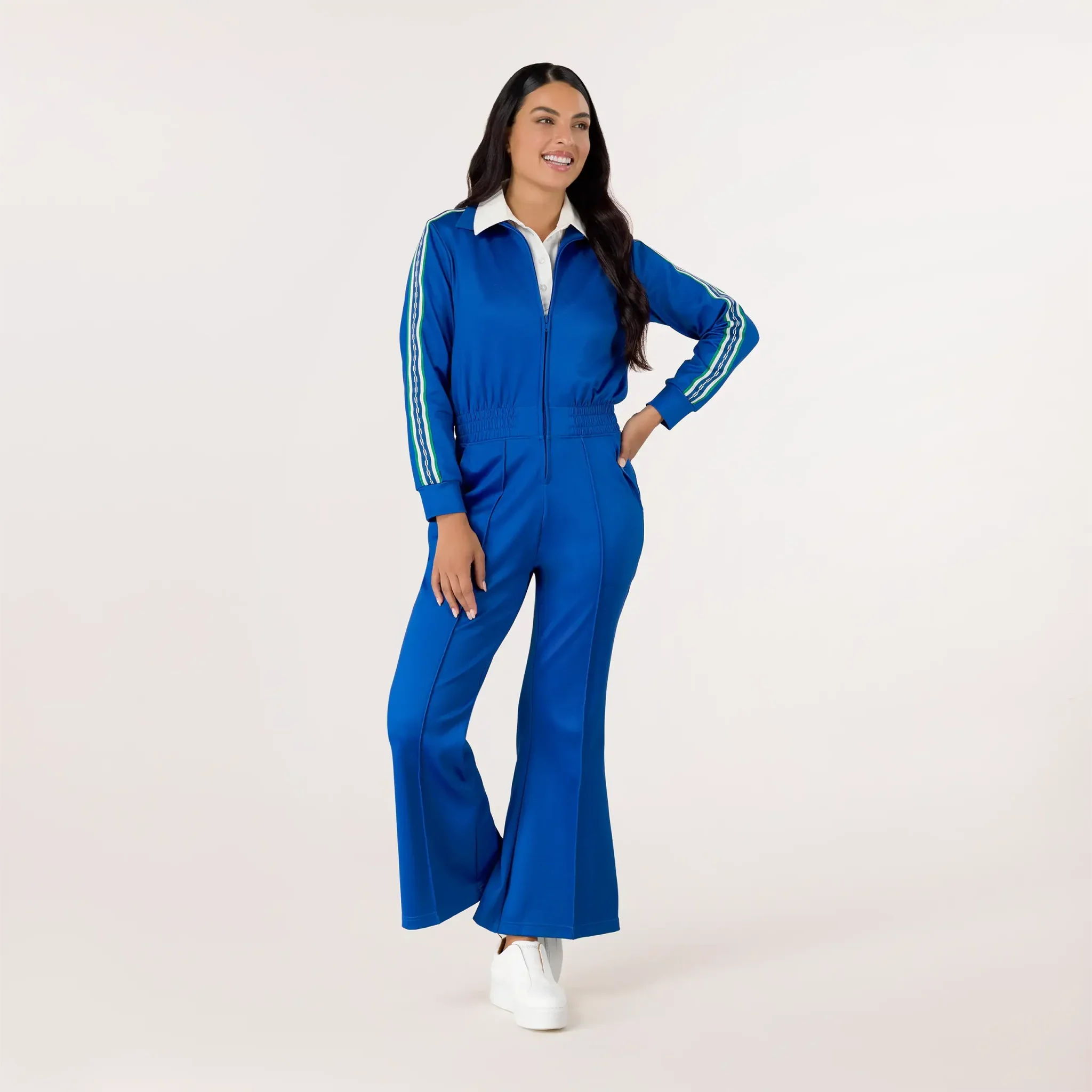 Kayanee Track Jumpsuit - SEASONAL BLUE
