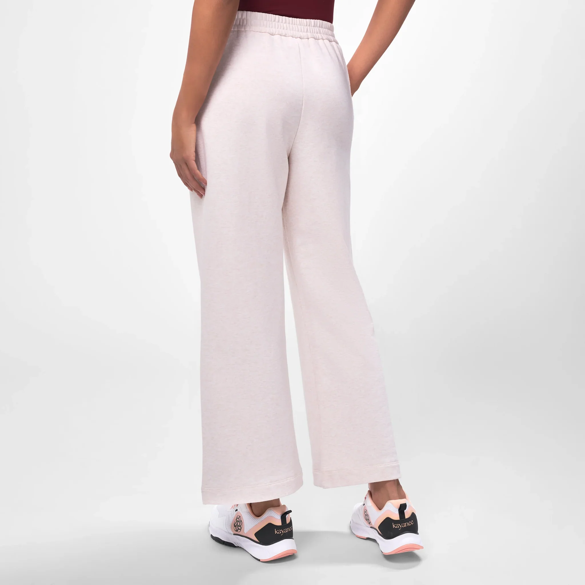 Flare Track Pants - SEASONAL WHITE MELANGE