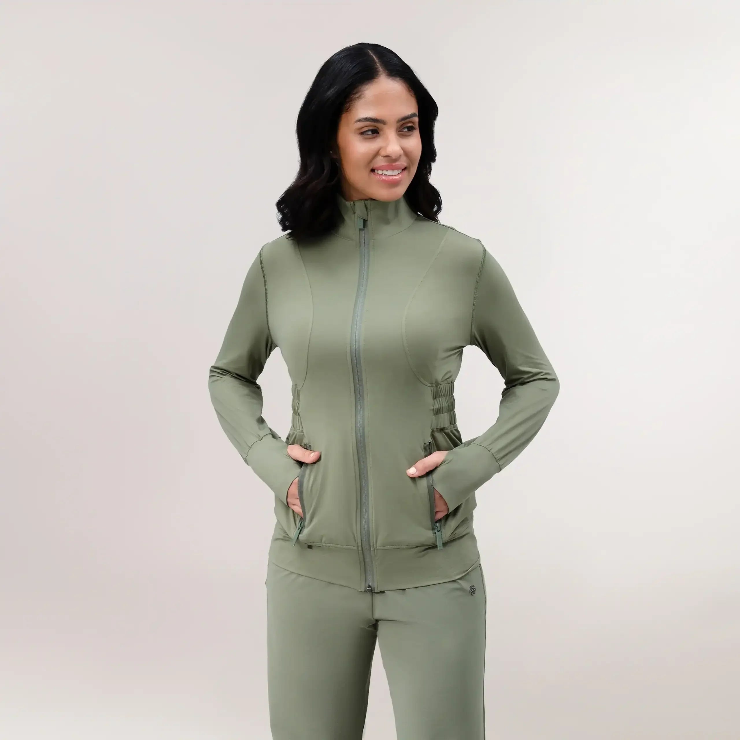 Flow Active Jacket - CORE MUSK GREEN
