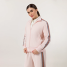 Velour Track Jacket - SEASONAL PINK