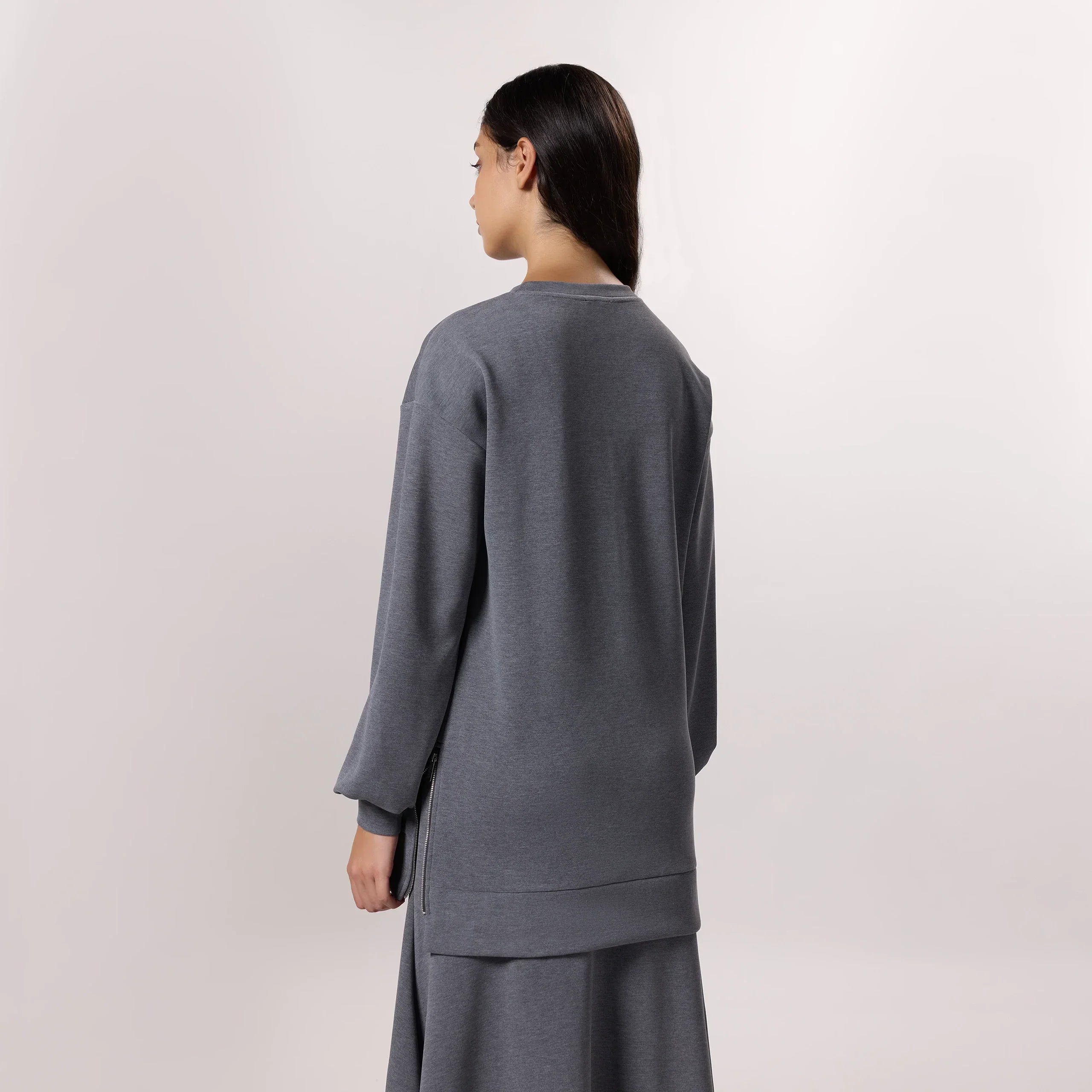 Soft Pullover Tunic - SEASONAL CHARCOAL MELANGE