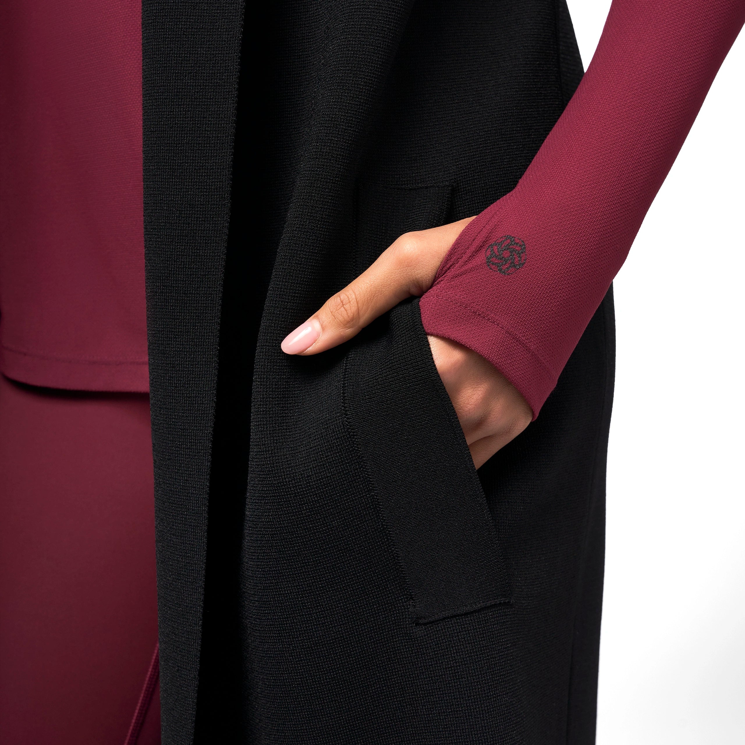 Full-Length Knitted Coat - SEASONAL BLACK