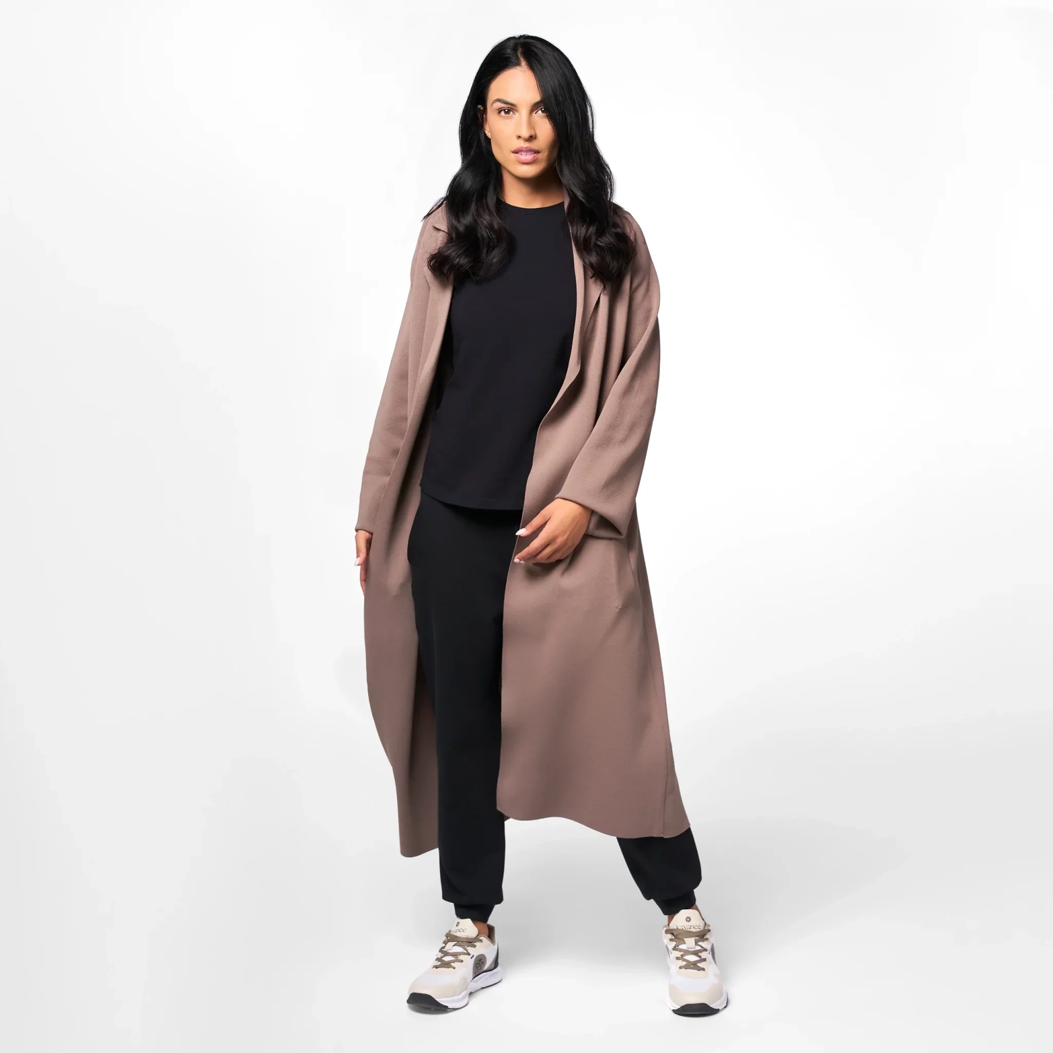 Full-Length Knitted Coat - SEASONAL BROWN
