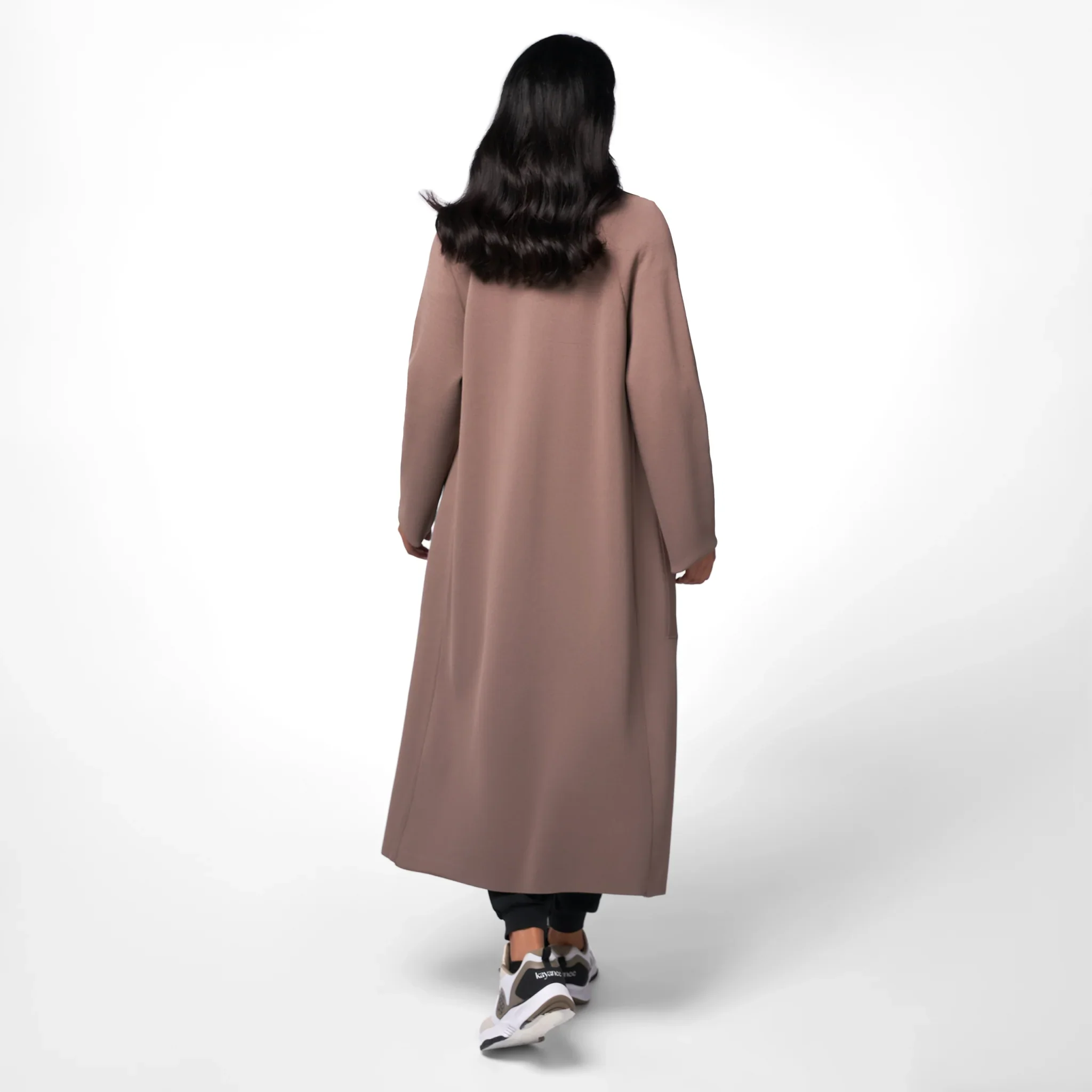 Full-Length Knitted Coat - SEASONAL BROWN