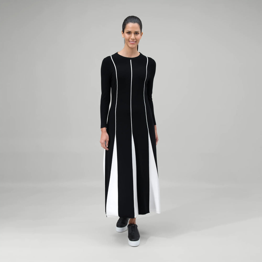 Flared Panel Dress - SEASONAL BLACK