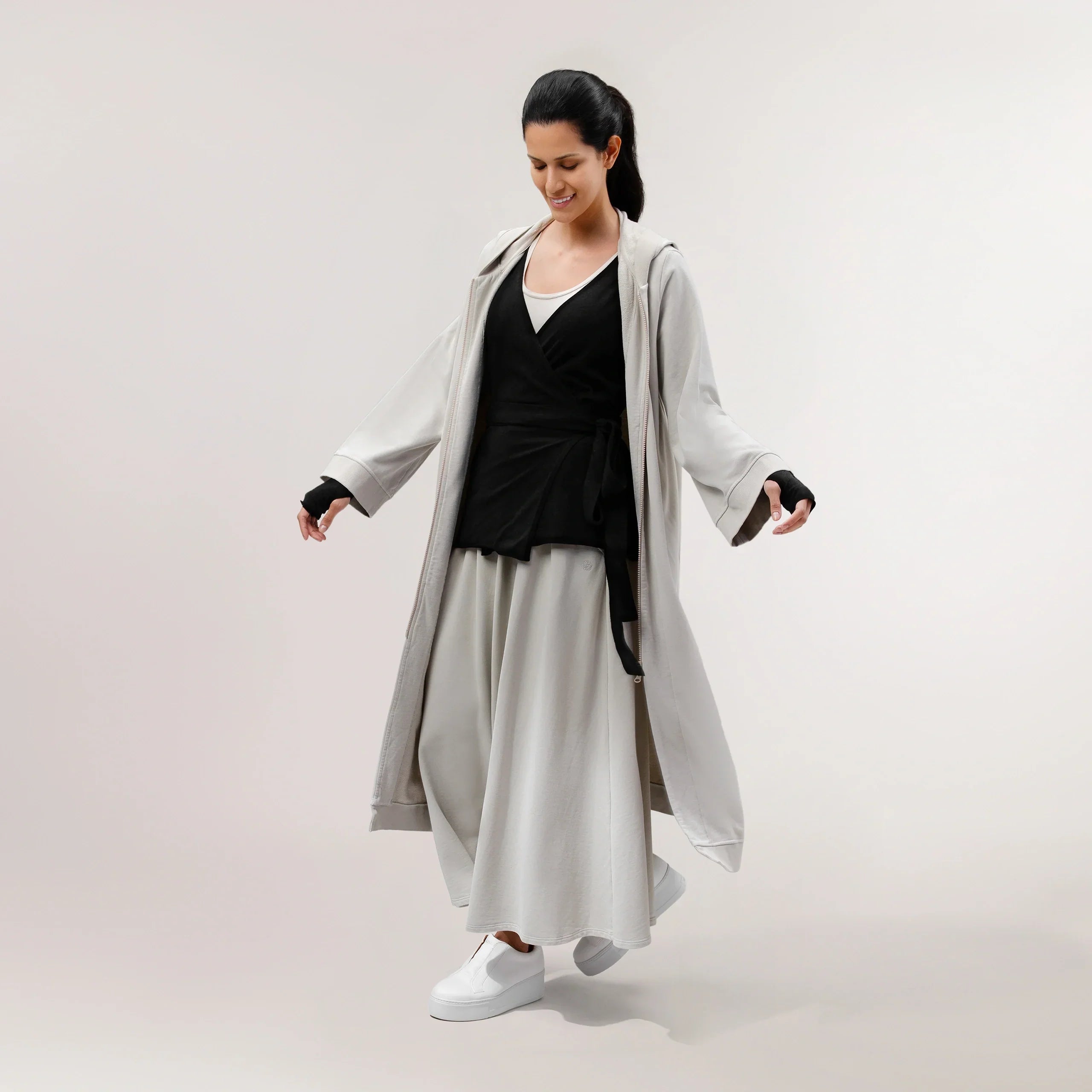 Ballerina Wrap Sweater - CORE BLACK