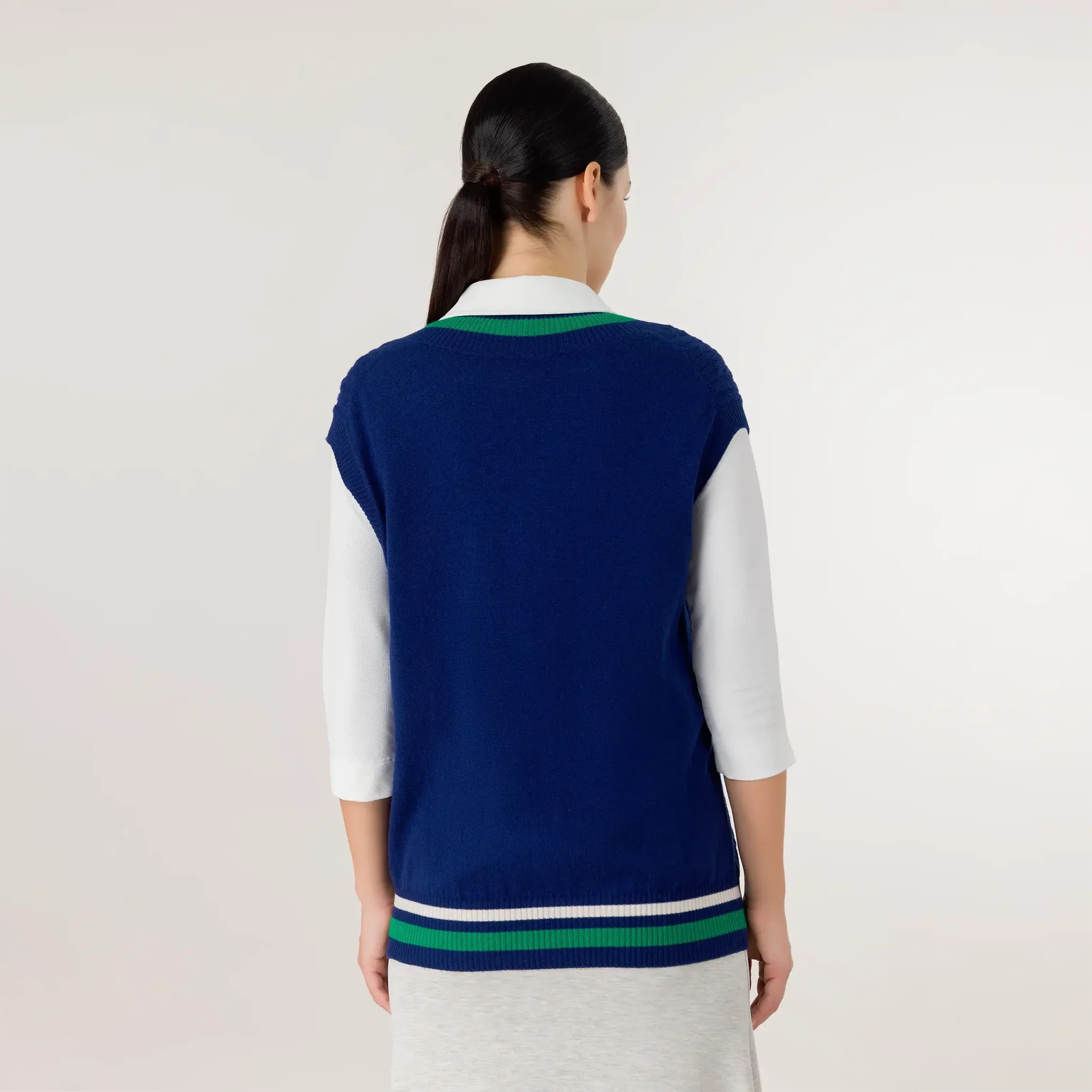Cable Cashmere Vest - SEASONAL BLUE