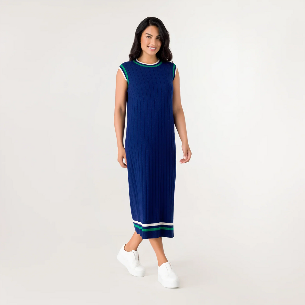 Cable Cashmere Dress - SEASONAL BLUE