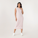 Cable Cashmere Dress - SEASONAL PINK