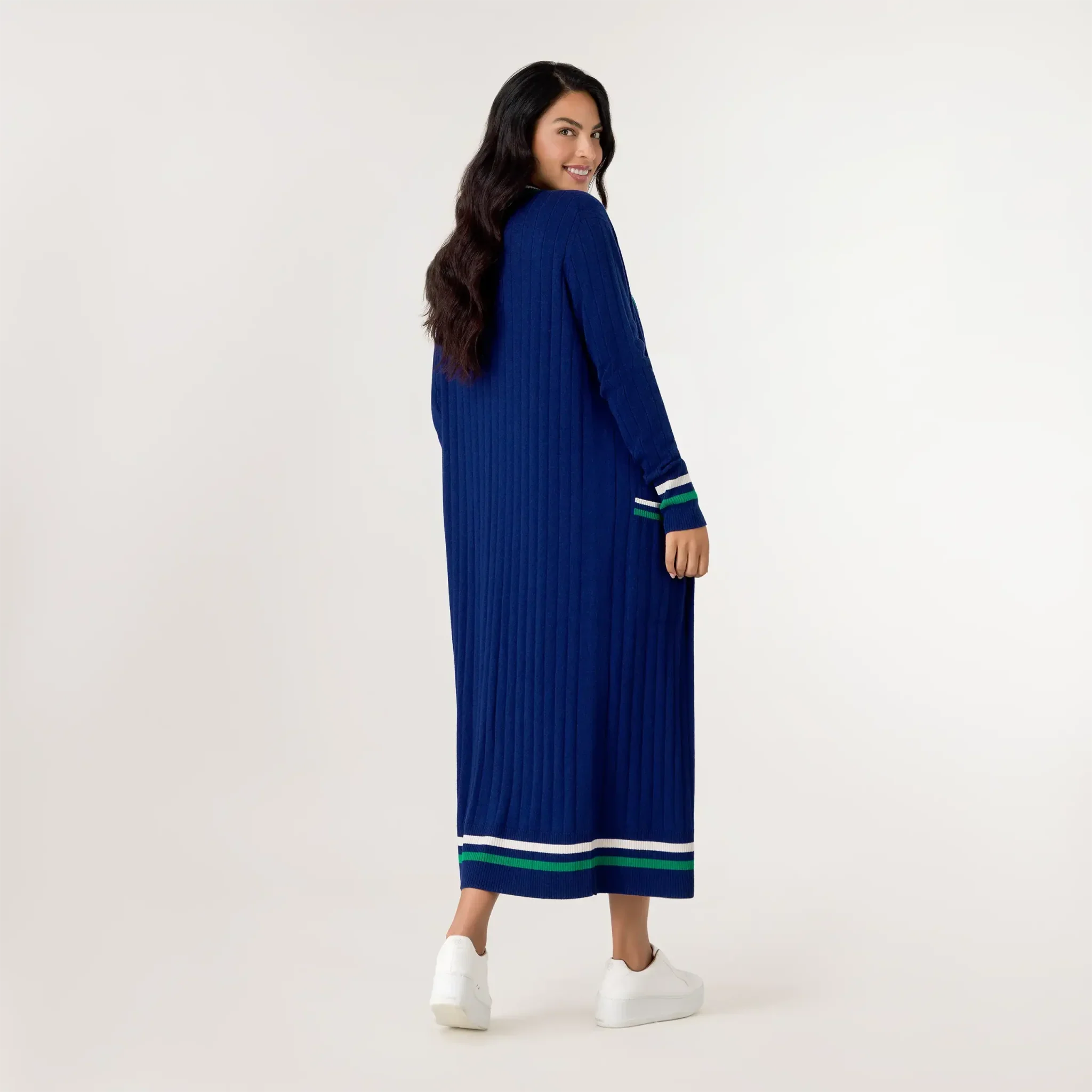 Cashmere Longline Cardigan - SEASONAL BLUE
