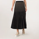 Pleated Maxi Skirt - SEASONAL BLACK