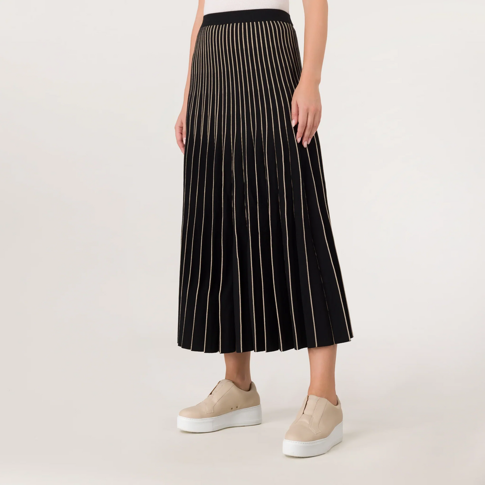 Pleated Maxi Skirt - SEASONAL BLACK