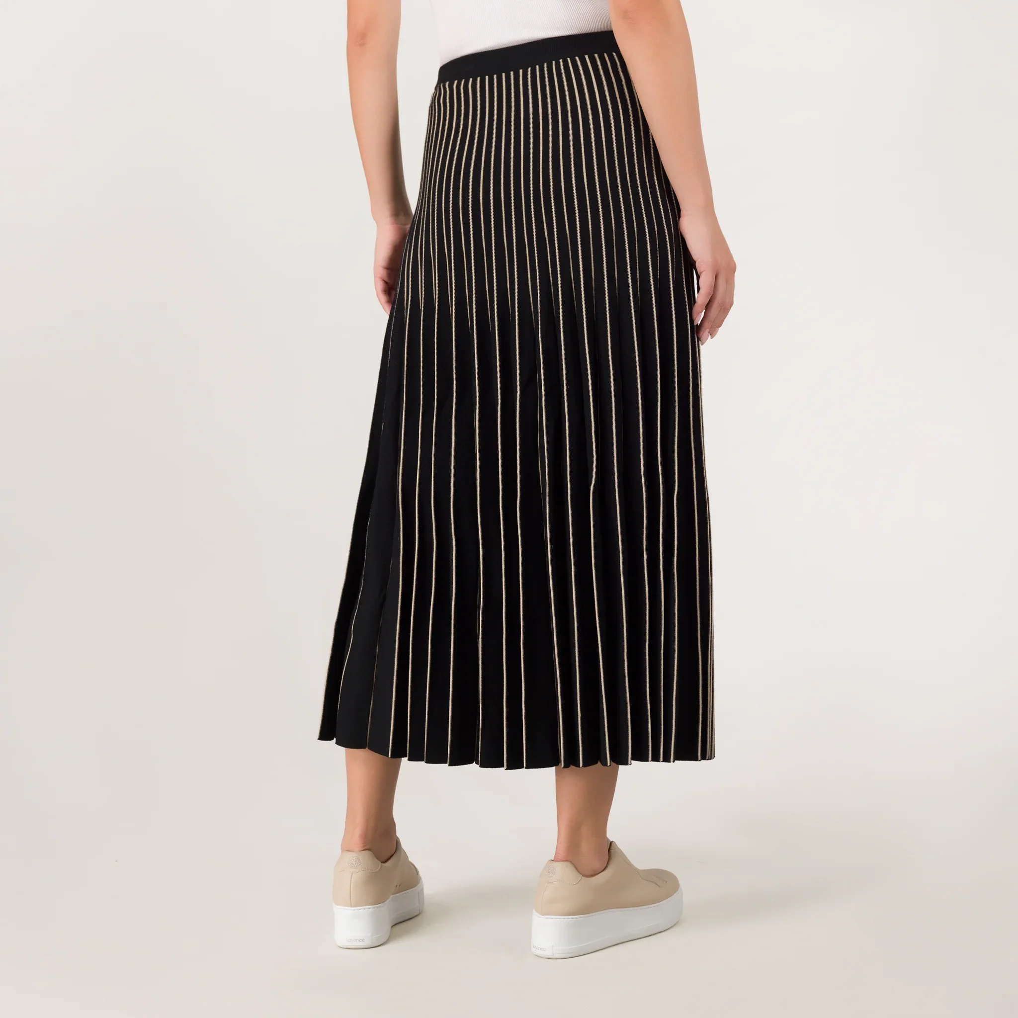 Pleated Maxi Skirt - SEASONAL BLACK