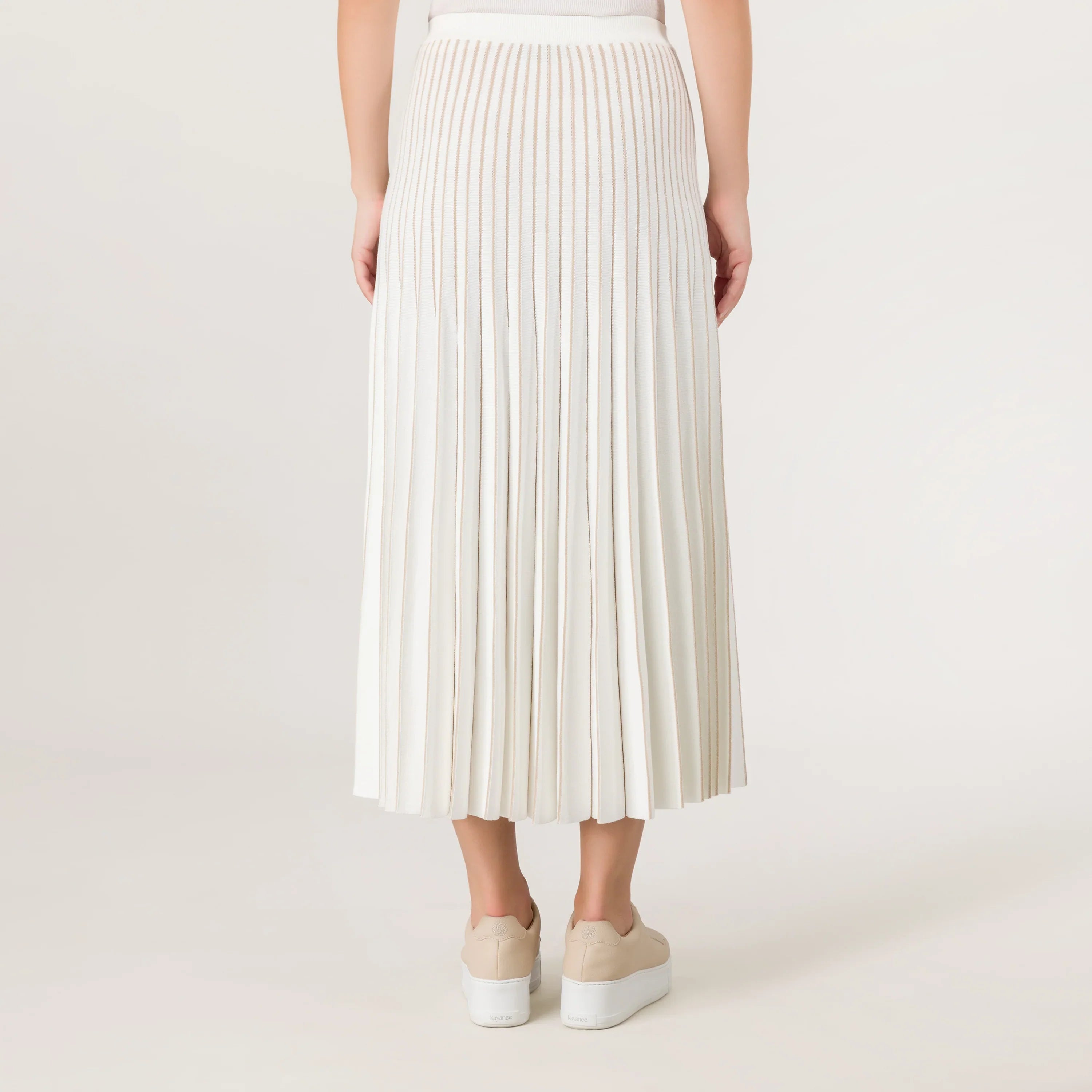 Pleated Maxi Skirt - SEASONAL WHITE