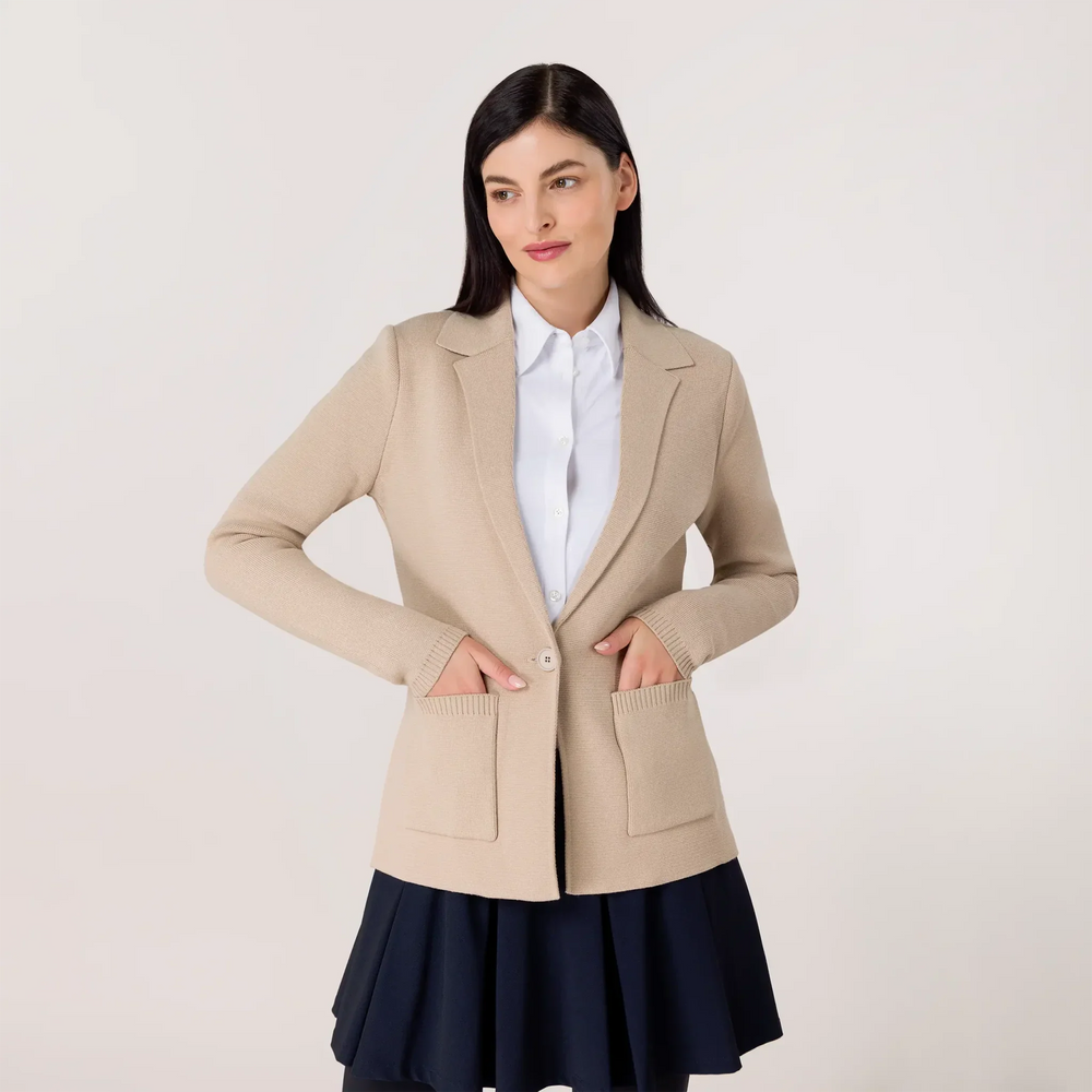 Knitted Blazer - SEASONAL SAND