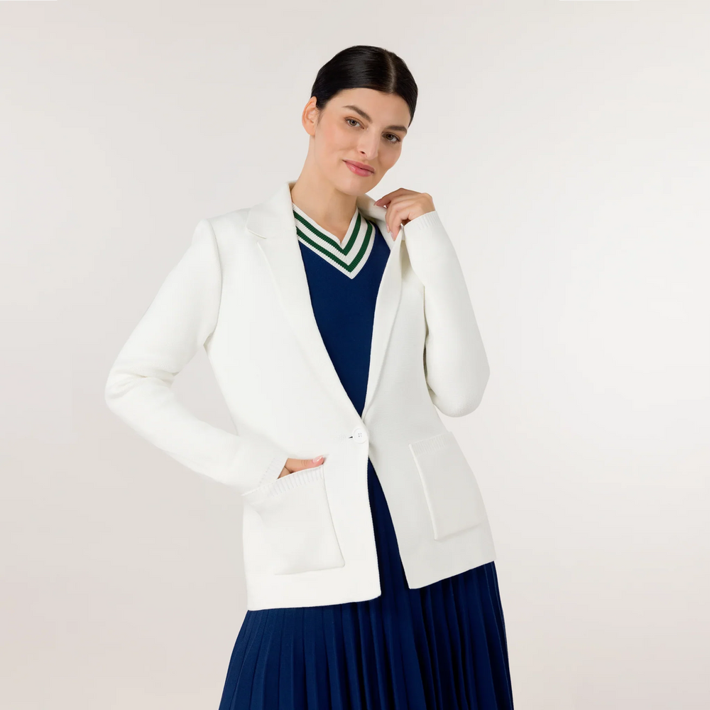 Knitted Blazer - SEASONAL WHITE
