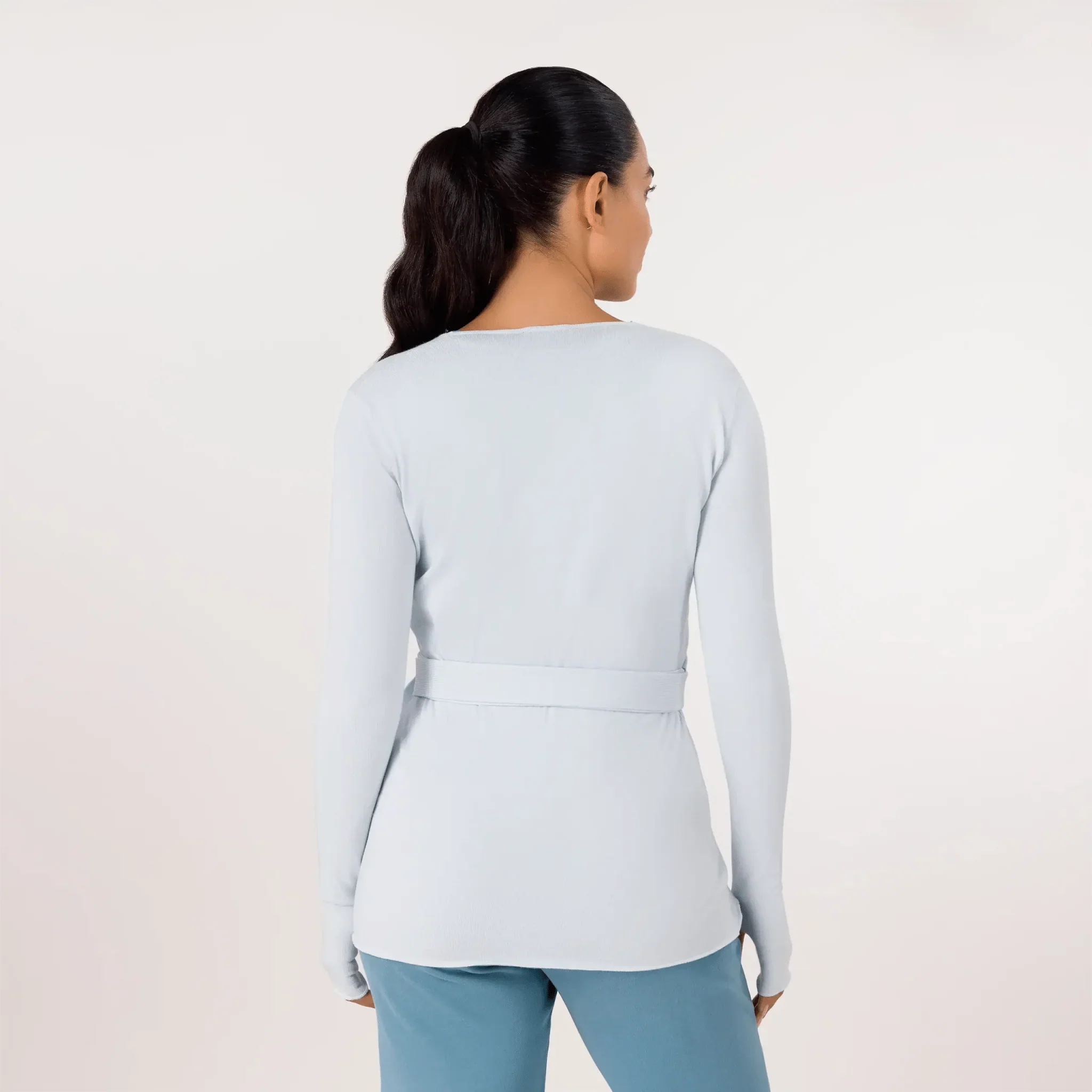 Ballerina Wrap Sweater - CORE LIGHT BLUE