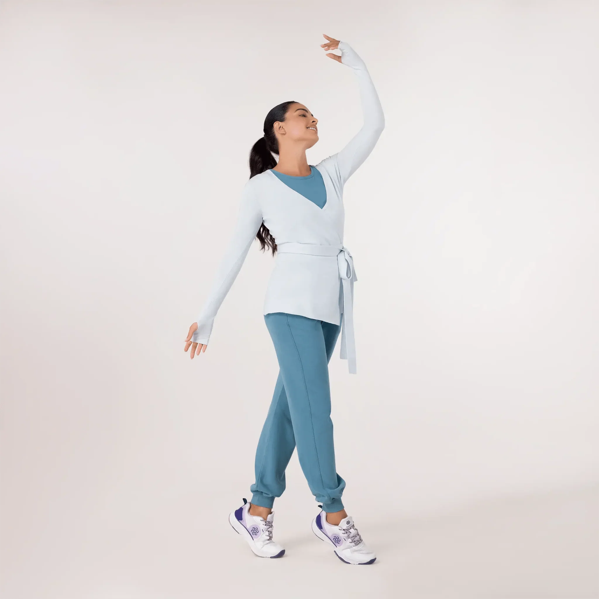 Ballerina Wrap Sweater - CORE LIGHT BLUE