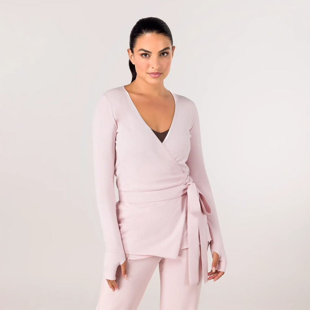 Ballerina Wrap Sweater - CORE LIGHT PINK