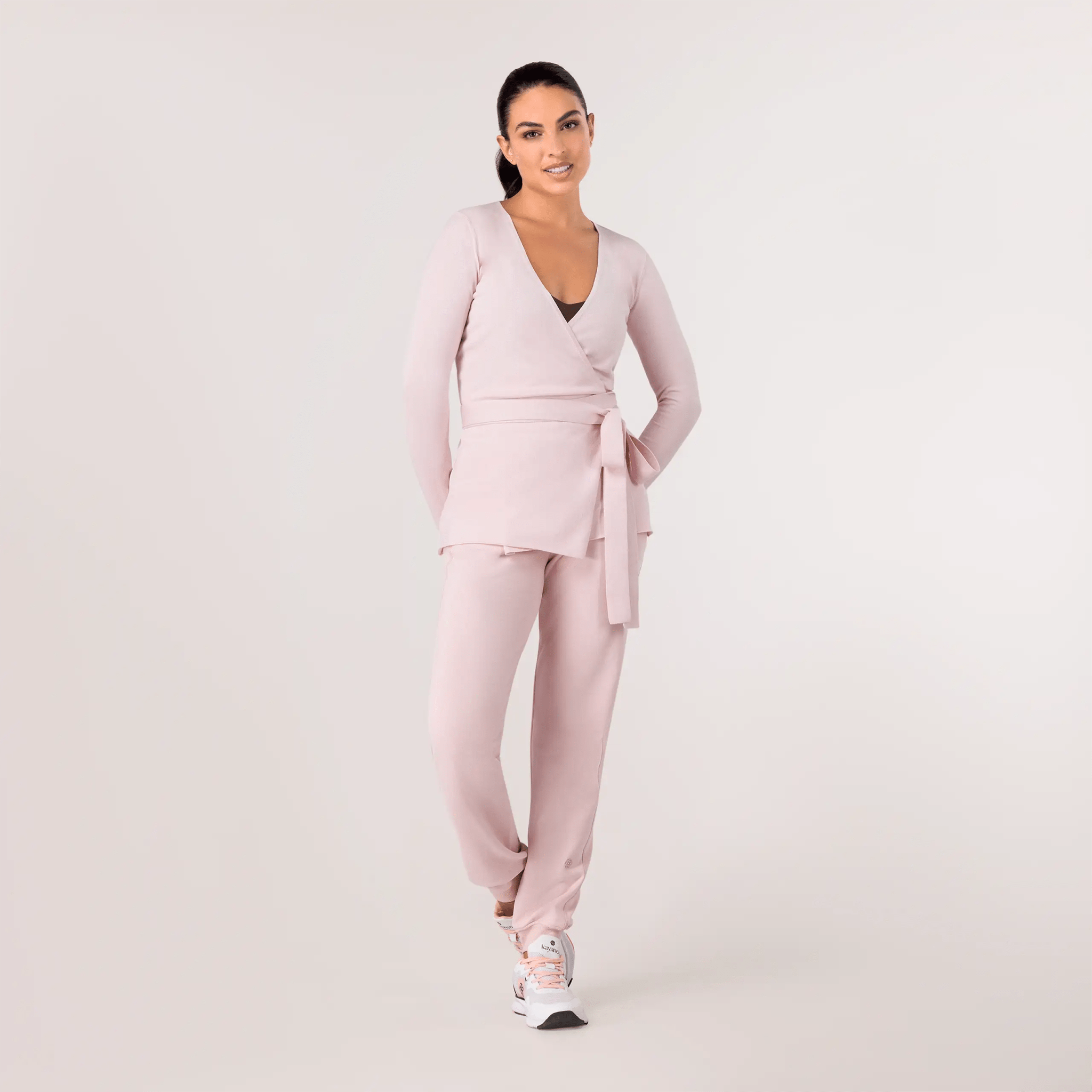 Ballerina Wrap Sweater - CORE LIGHT PINK