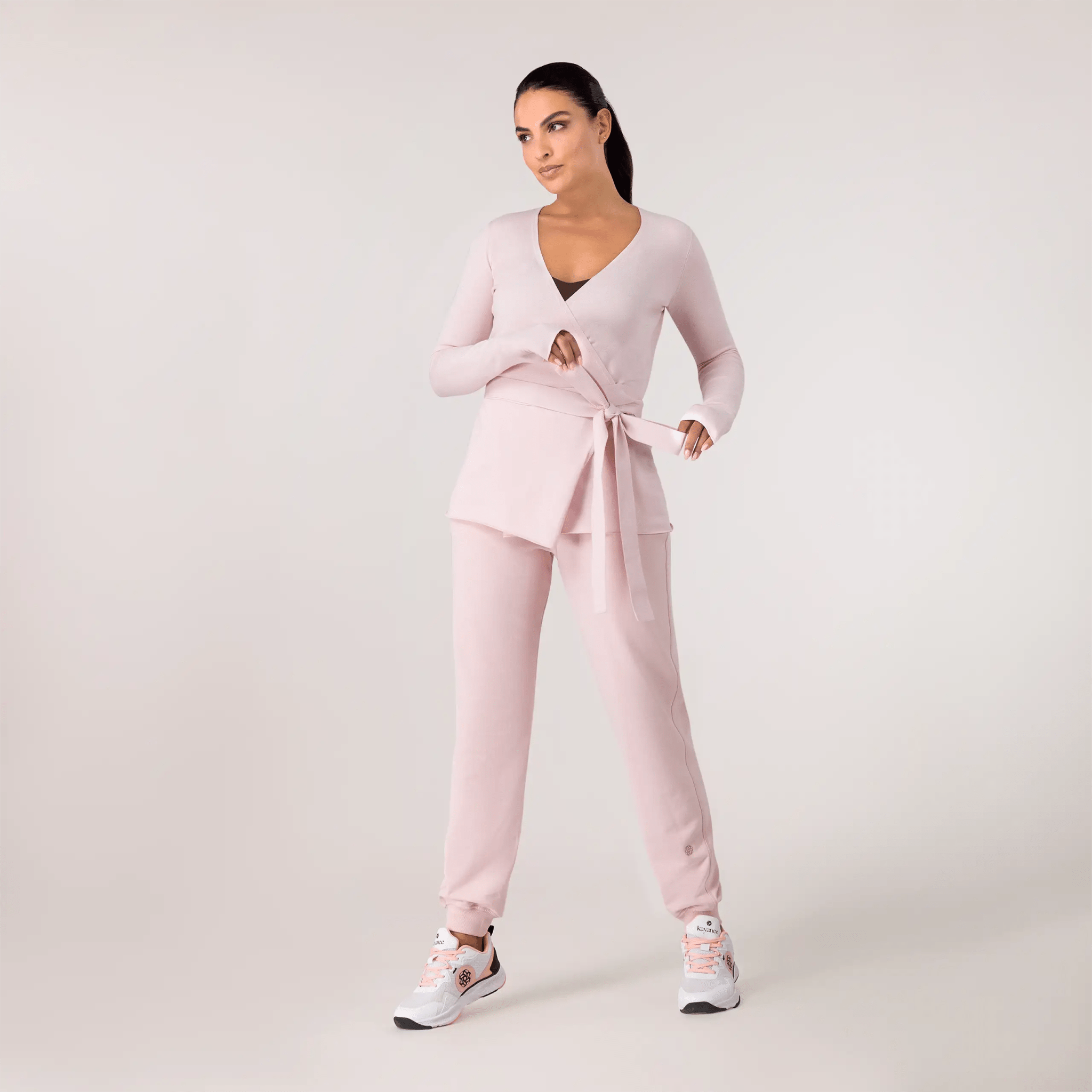 Ballerina Wrap Sweater - CORE LIGHT PINK