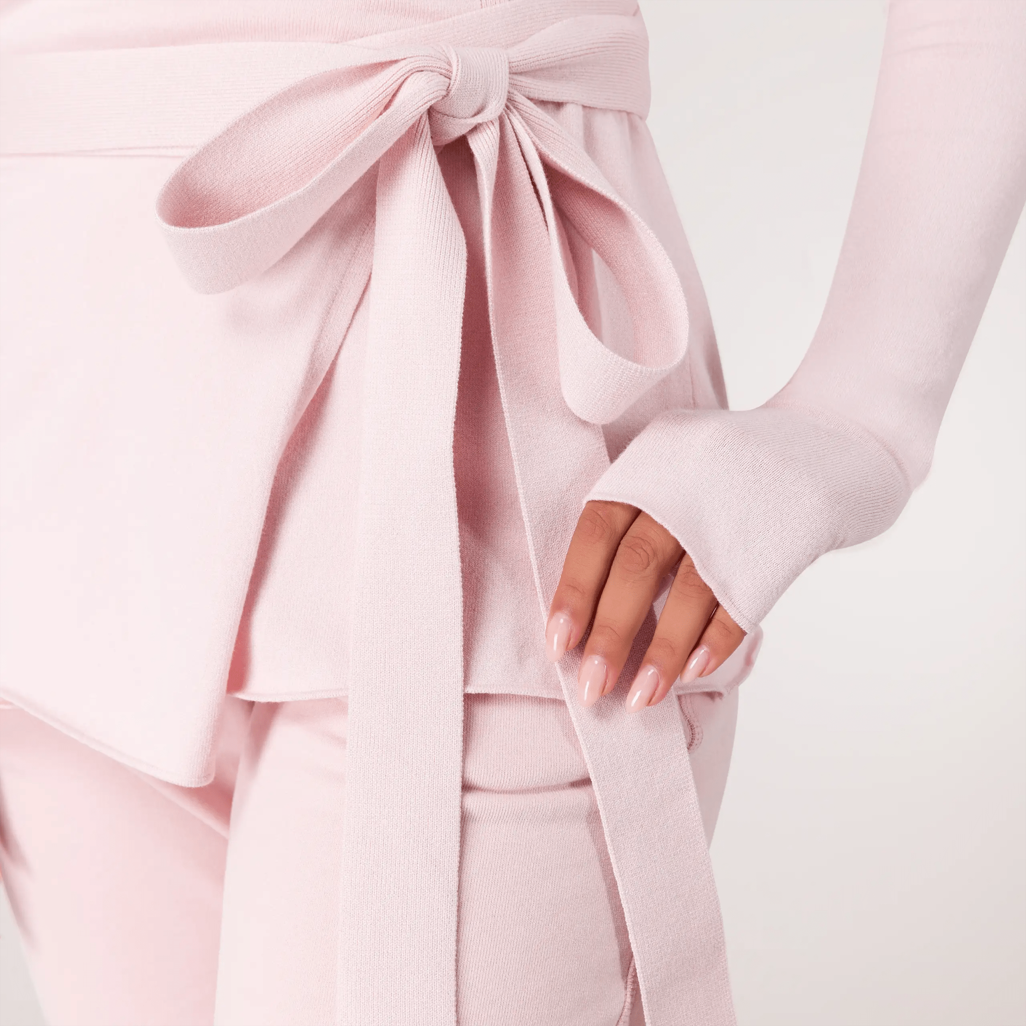 Ballerina Wrap Sweater - CORE LIGHT PINK