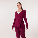 Ballerina Wrap Sweater - CORE GRAPE RED