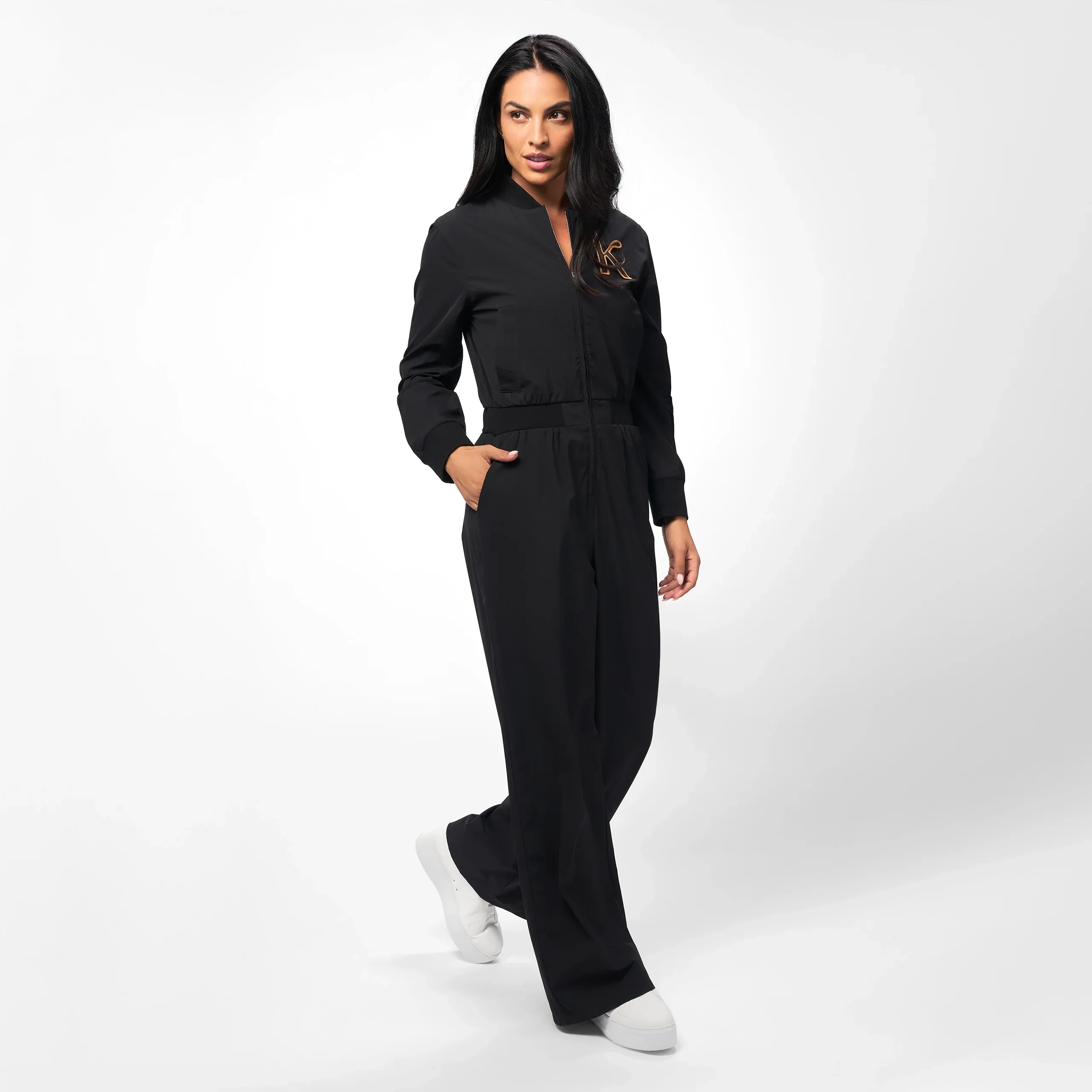 Nylon Jumpsuit - SEASONAL BLACK