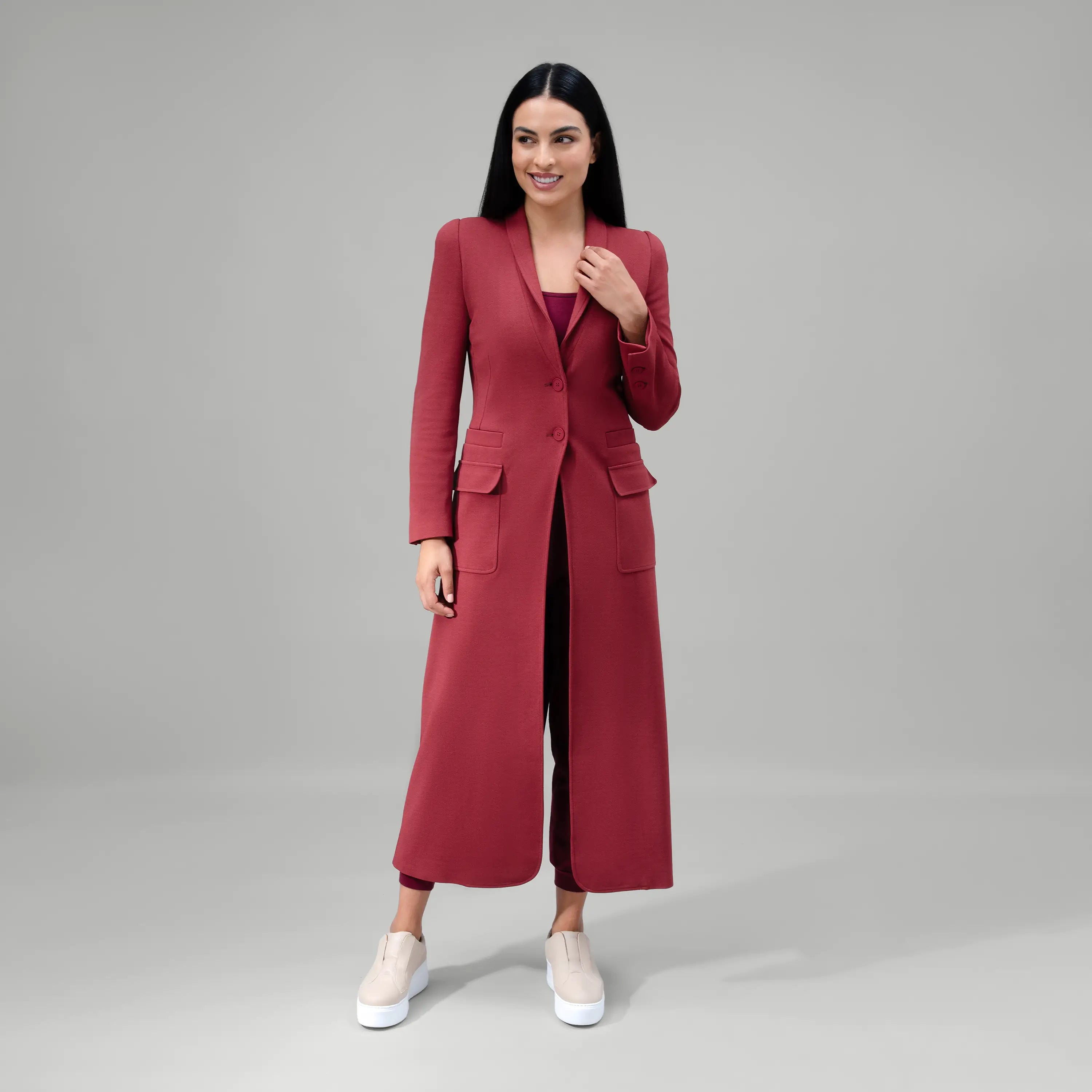 Active Blazer Abaya - SEASONAL GRAPE RED