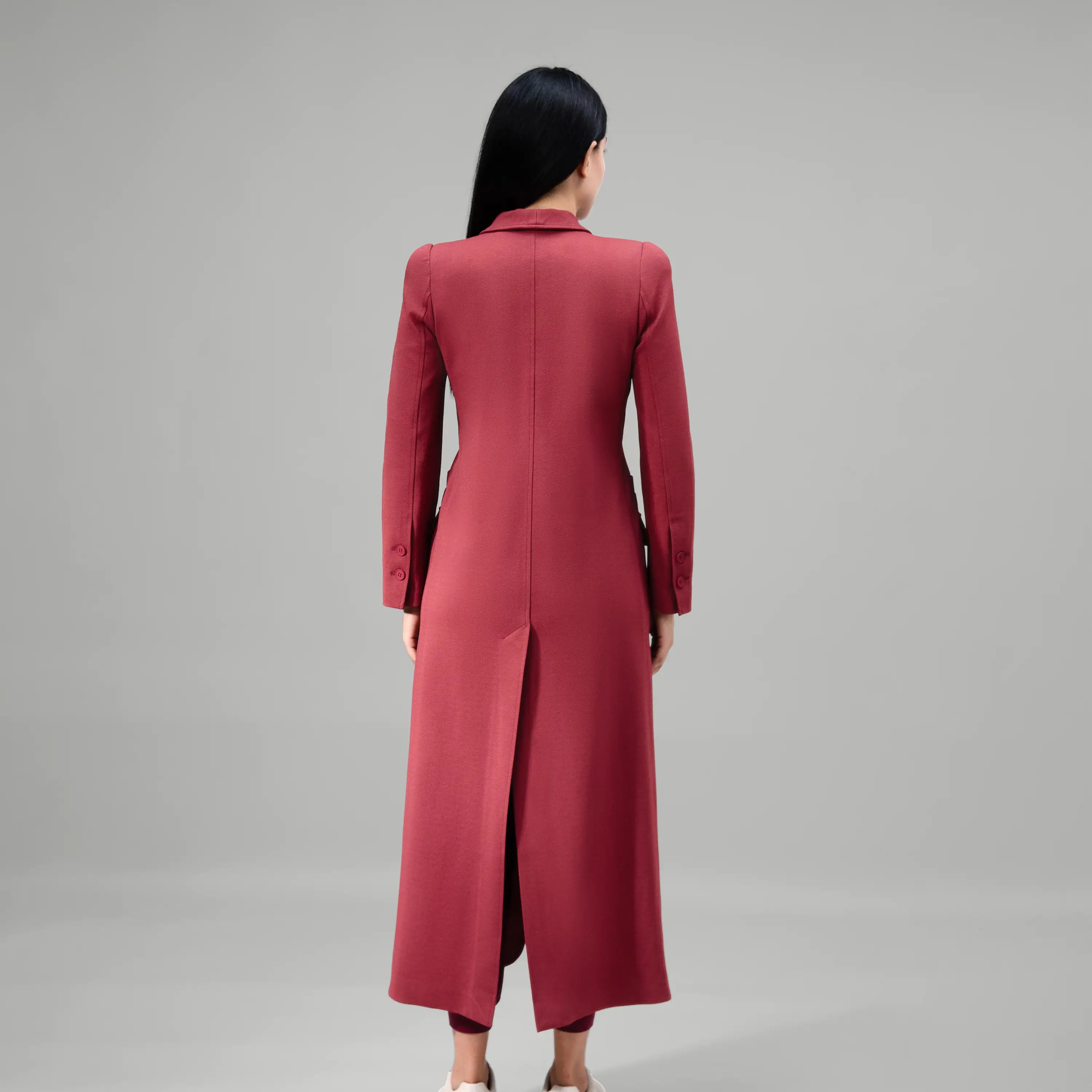 Active Blazer Abaya - SEASONAL GRAPE RED
