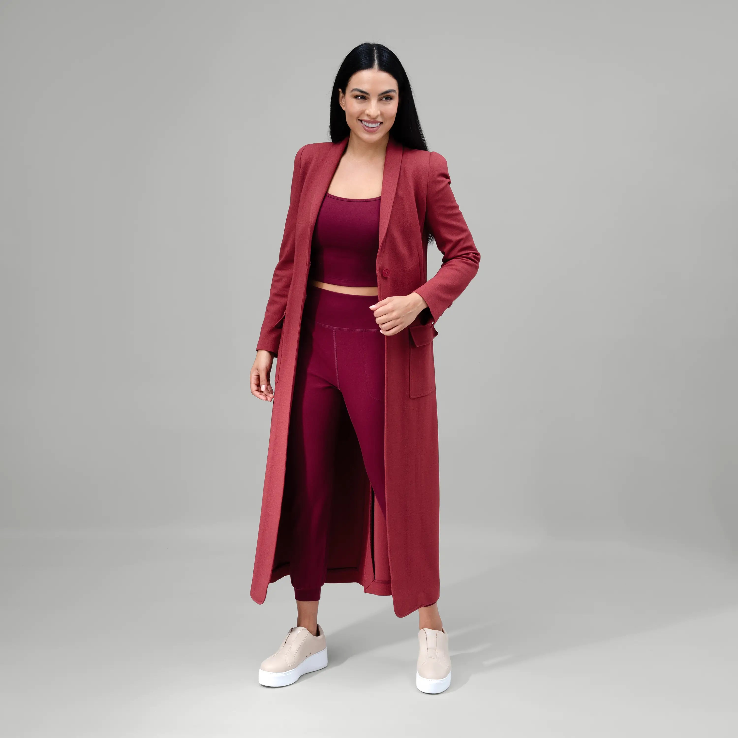 Active Blazer Abaya - SEASONAL GRAPE RED