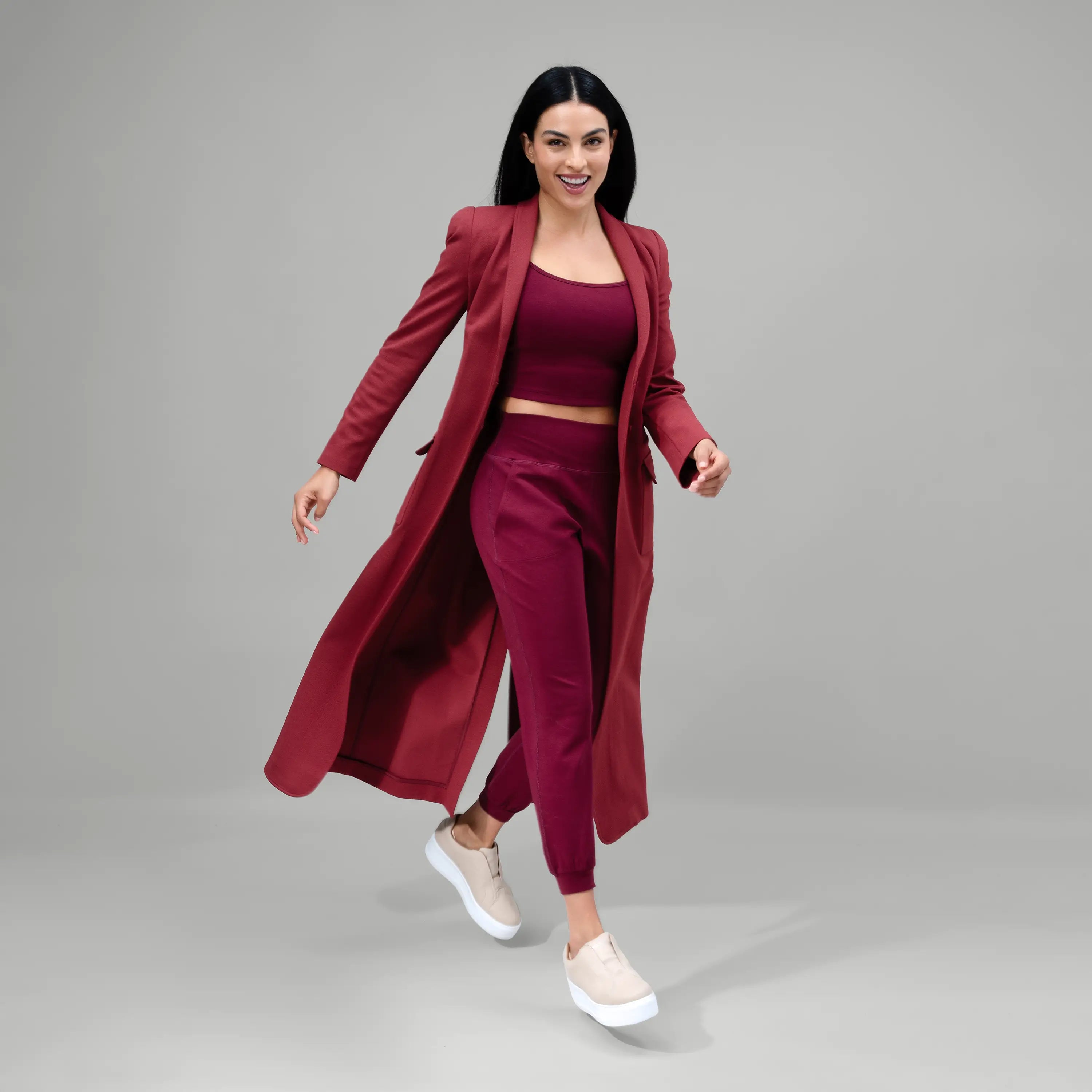 Active Blazer Abaya - SEASONAL GRAPE RED