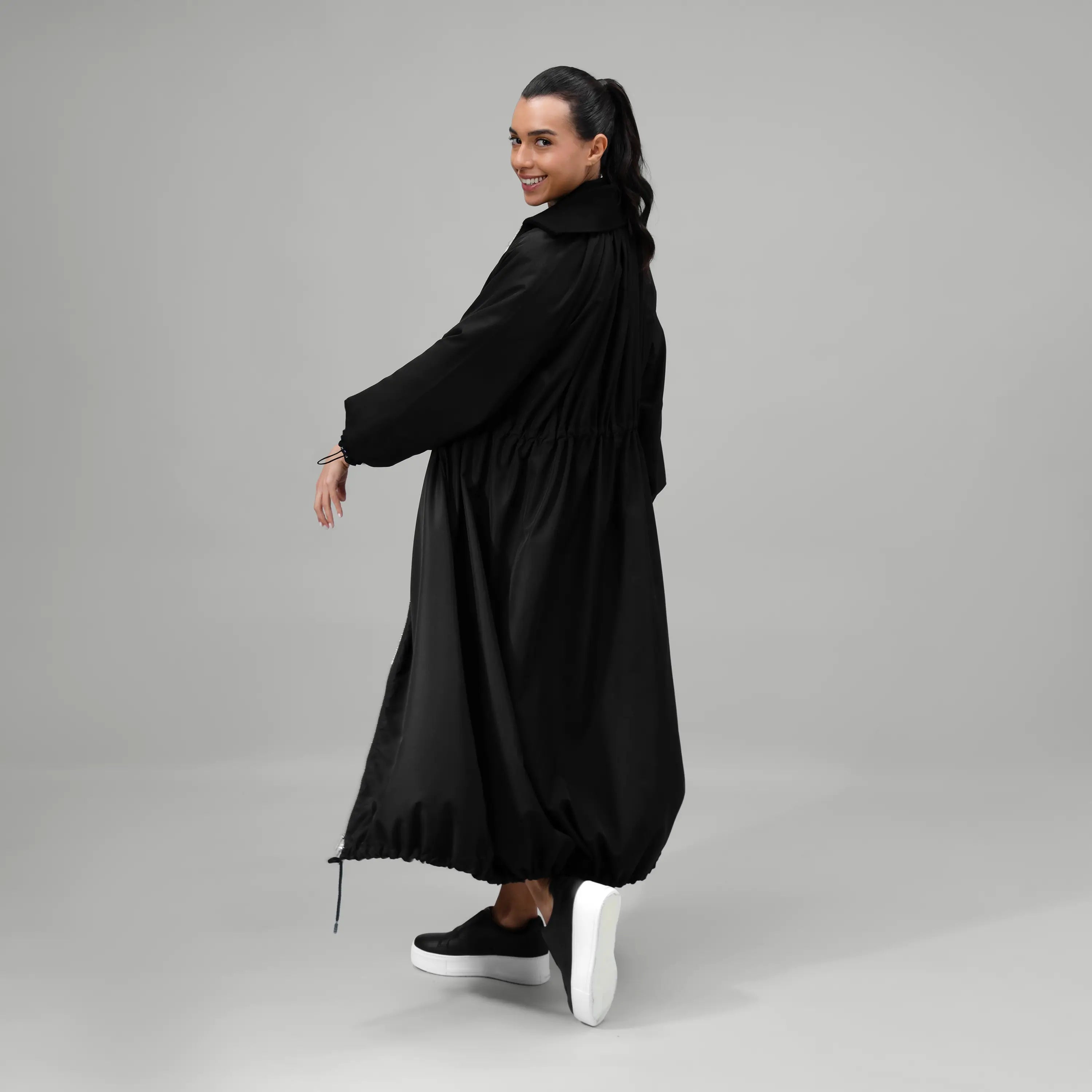 Zip Front Parka - SEASONAL BLACK