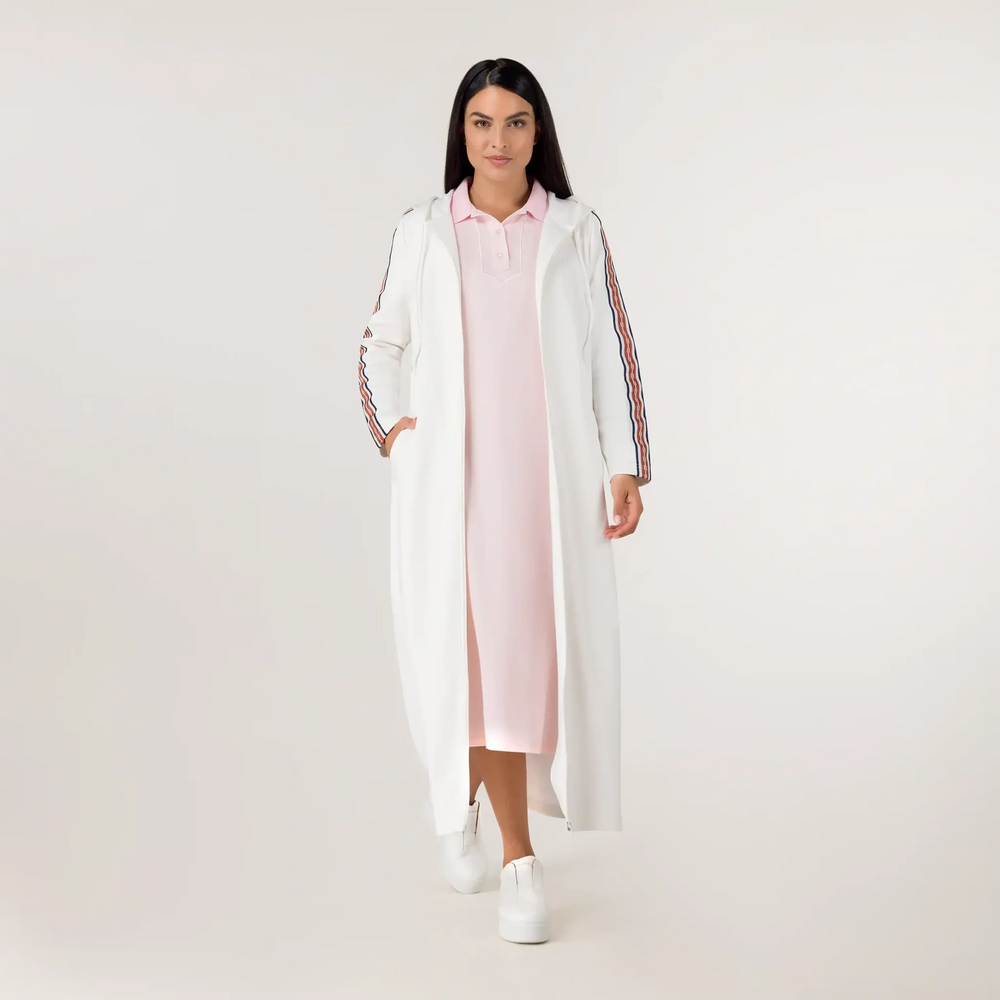 Kayanee Track Abaya - SEASONAL WHITE