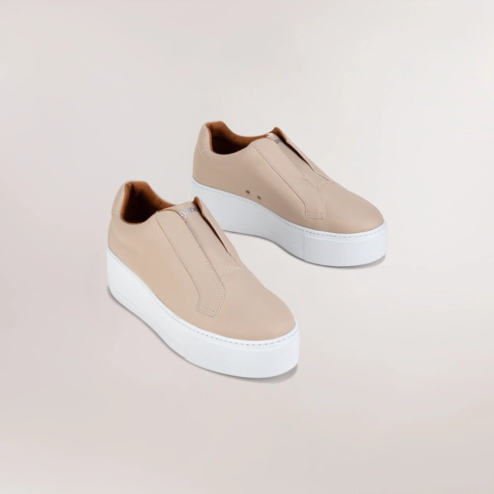 Slip-on Wedge Vegan Walkers - CORE BEIGE