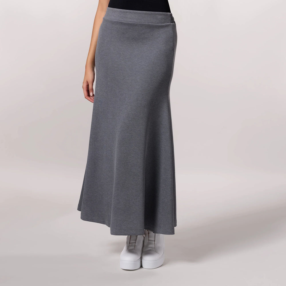 Soft Flared Skirt - SEASONAL CHARCOAL MELANGE