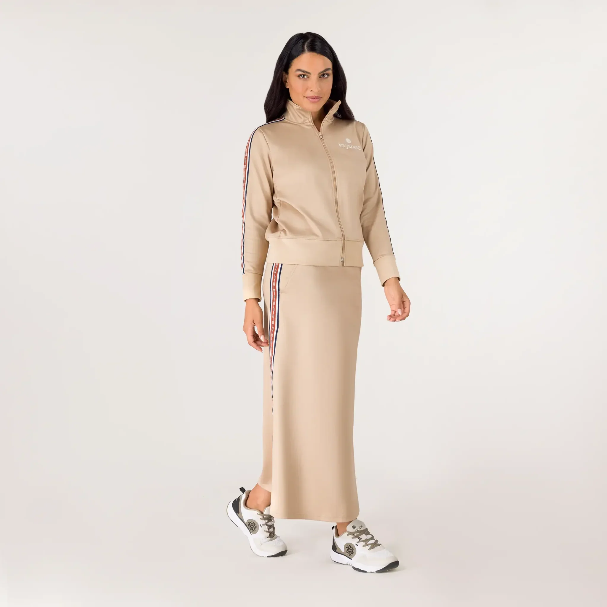 Kayanee Midi Track Skirt - SEASONAL SAND