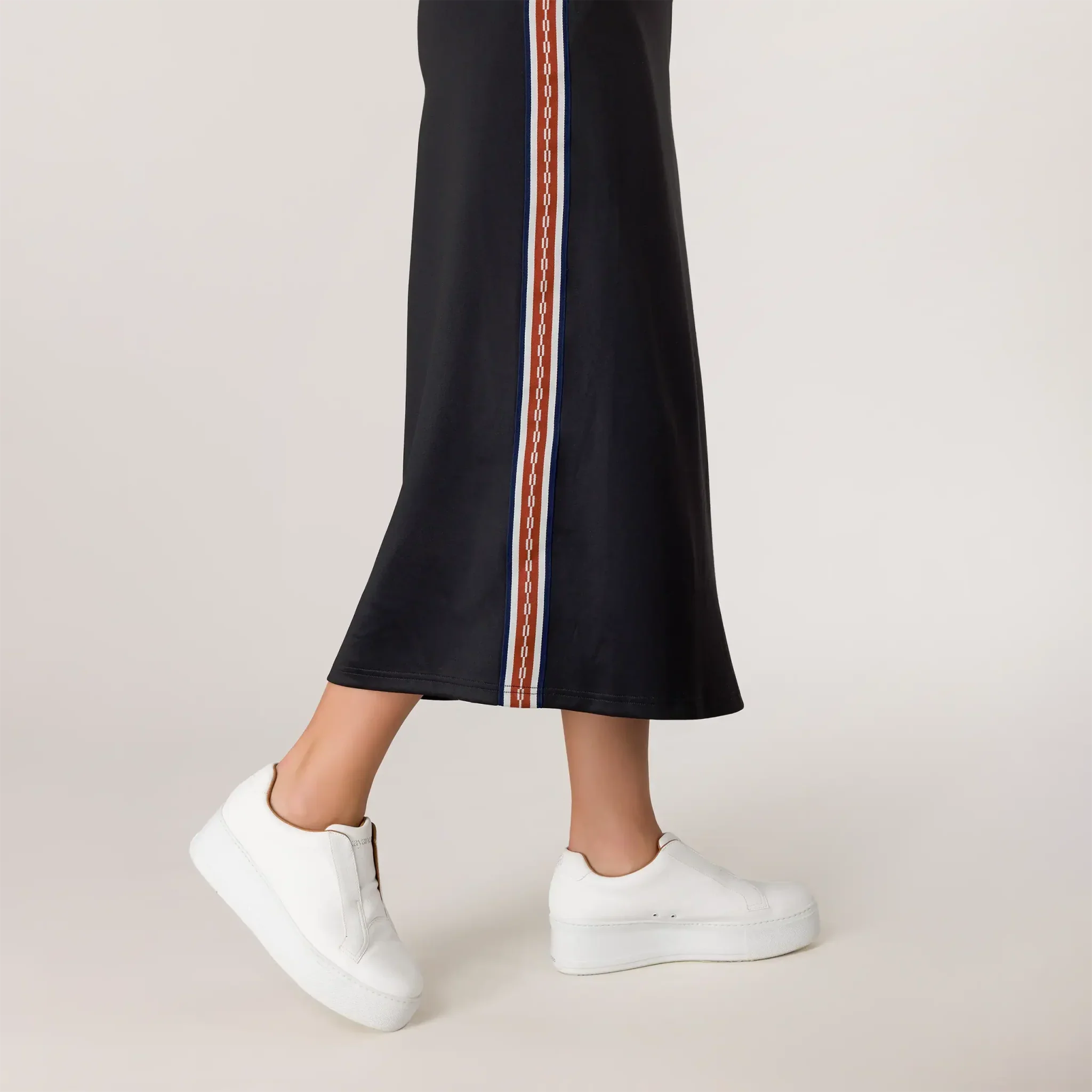 Kayanee Midi Track Skirt - SEASONAL BLACK