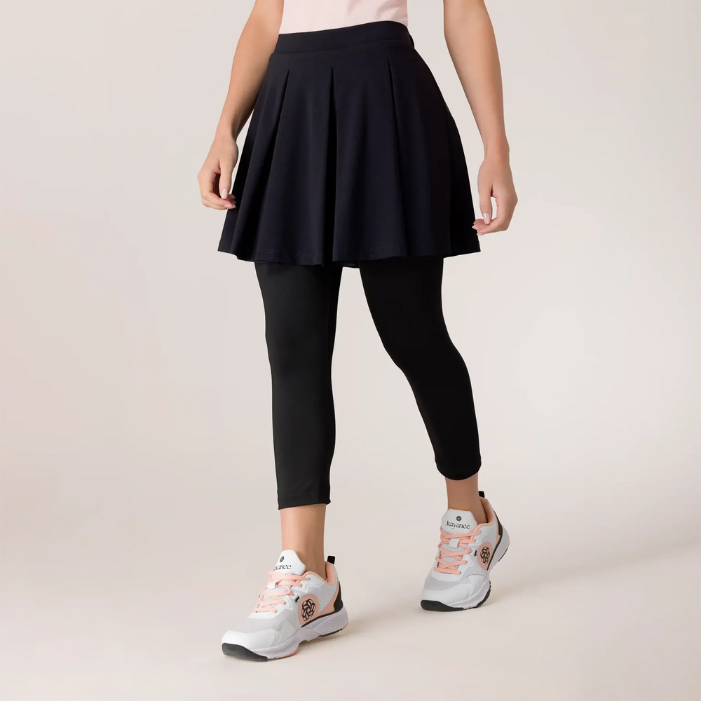 Pique Tennis Skort - SEASONAL BLACK