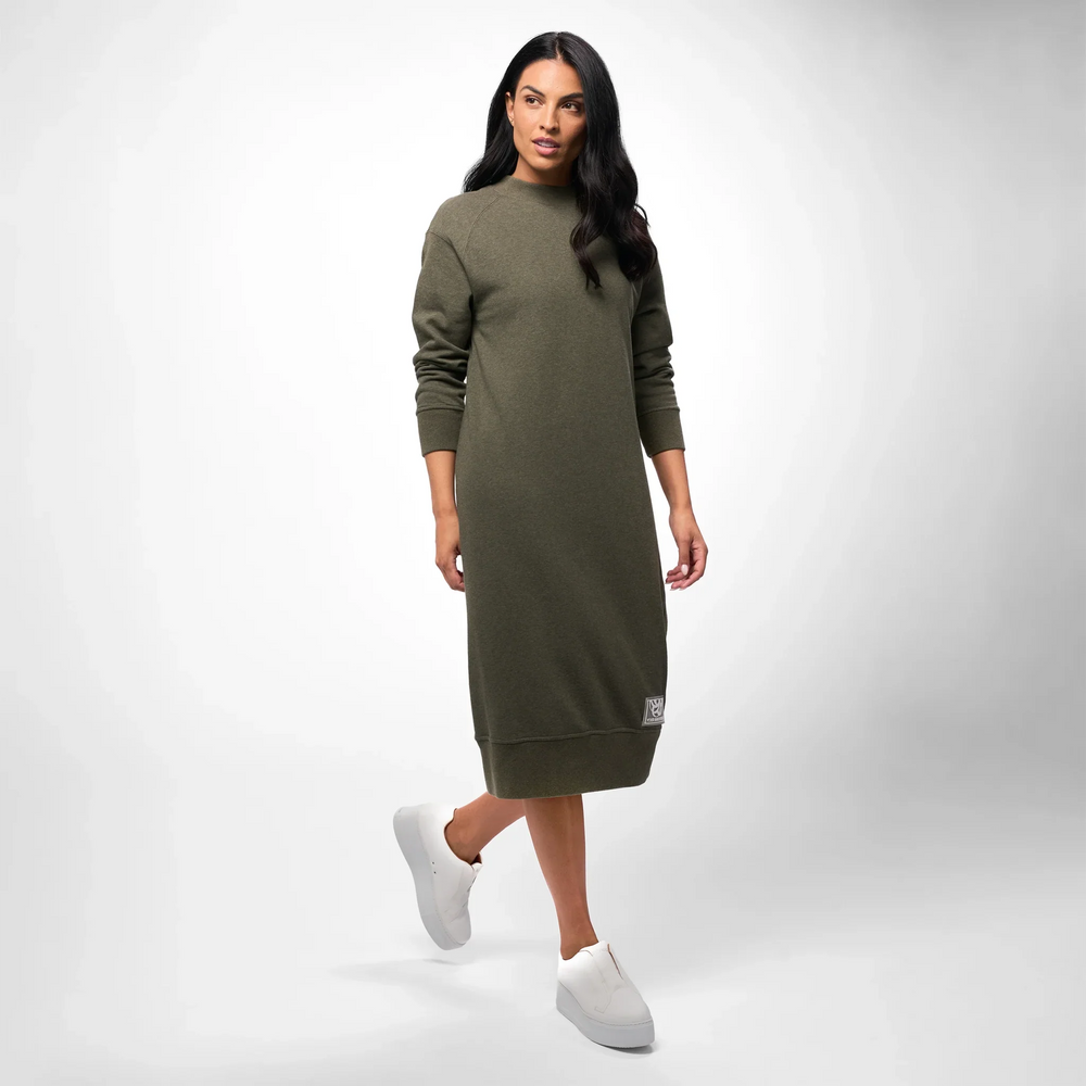 Sweatshirt Dress - SEASONAL GREEN MELANGE