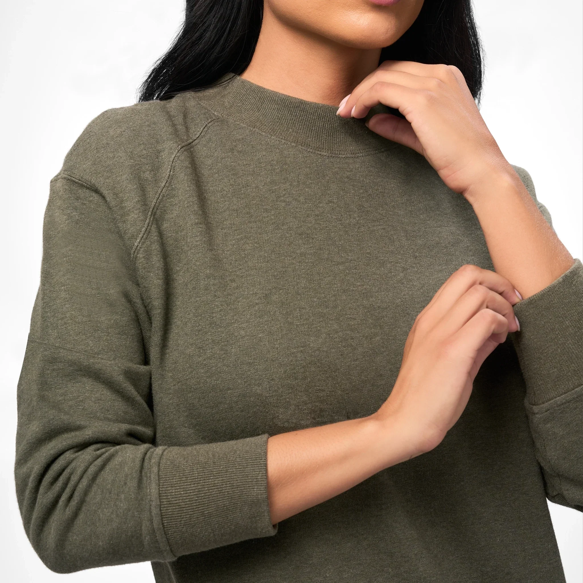 Sweatshirt Dress - SEASONAL GREEN MELANGE