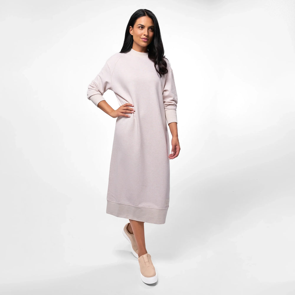 Sweatshirt Dress - SEASONAL WHITE MELANGE