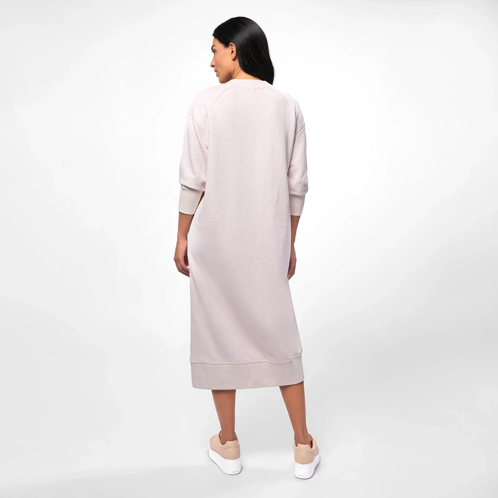 Sweatshirt Dress - SEASONAL WHITE MELANGE