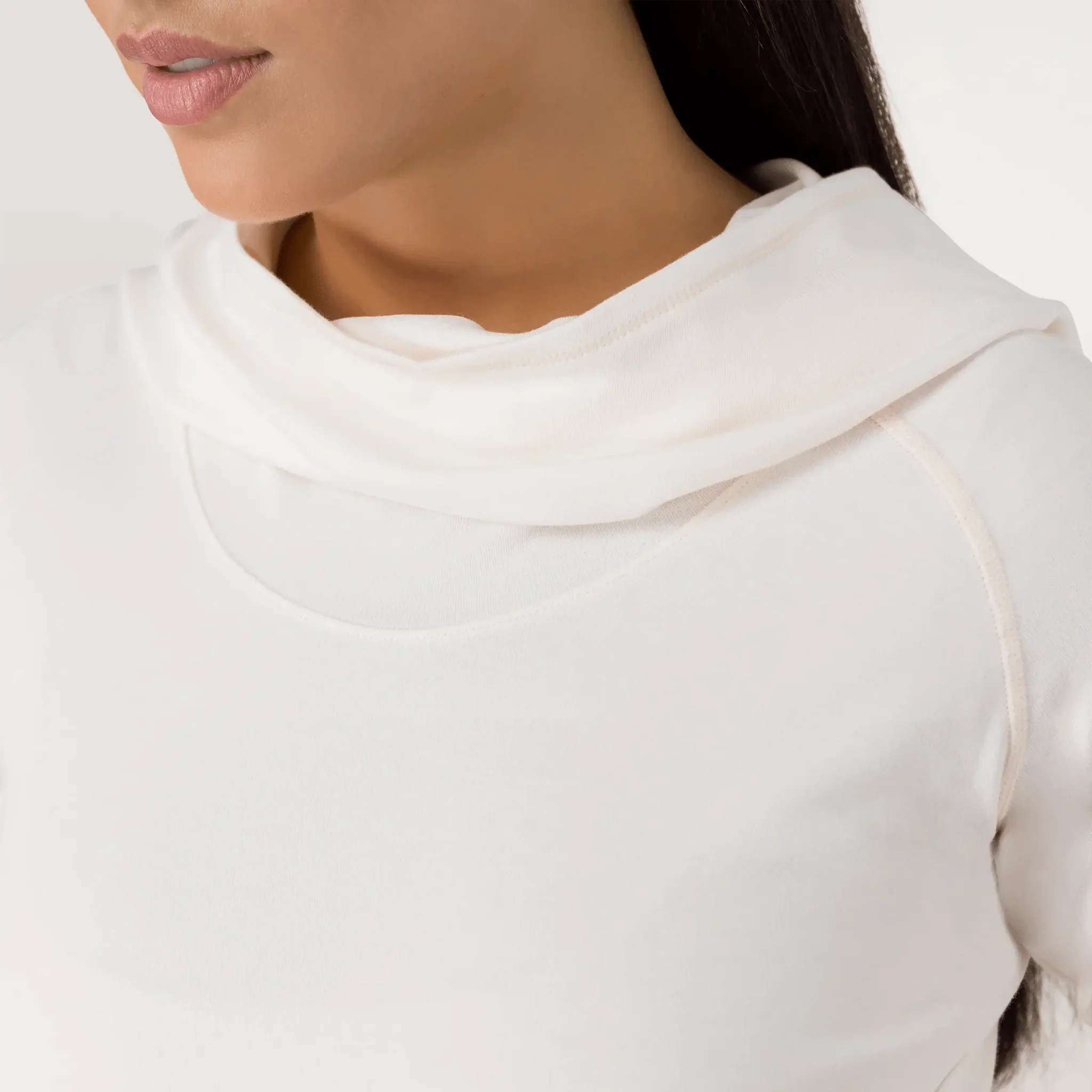 Hooded Long Sleeve Top - SEASONAL BEIGE