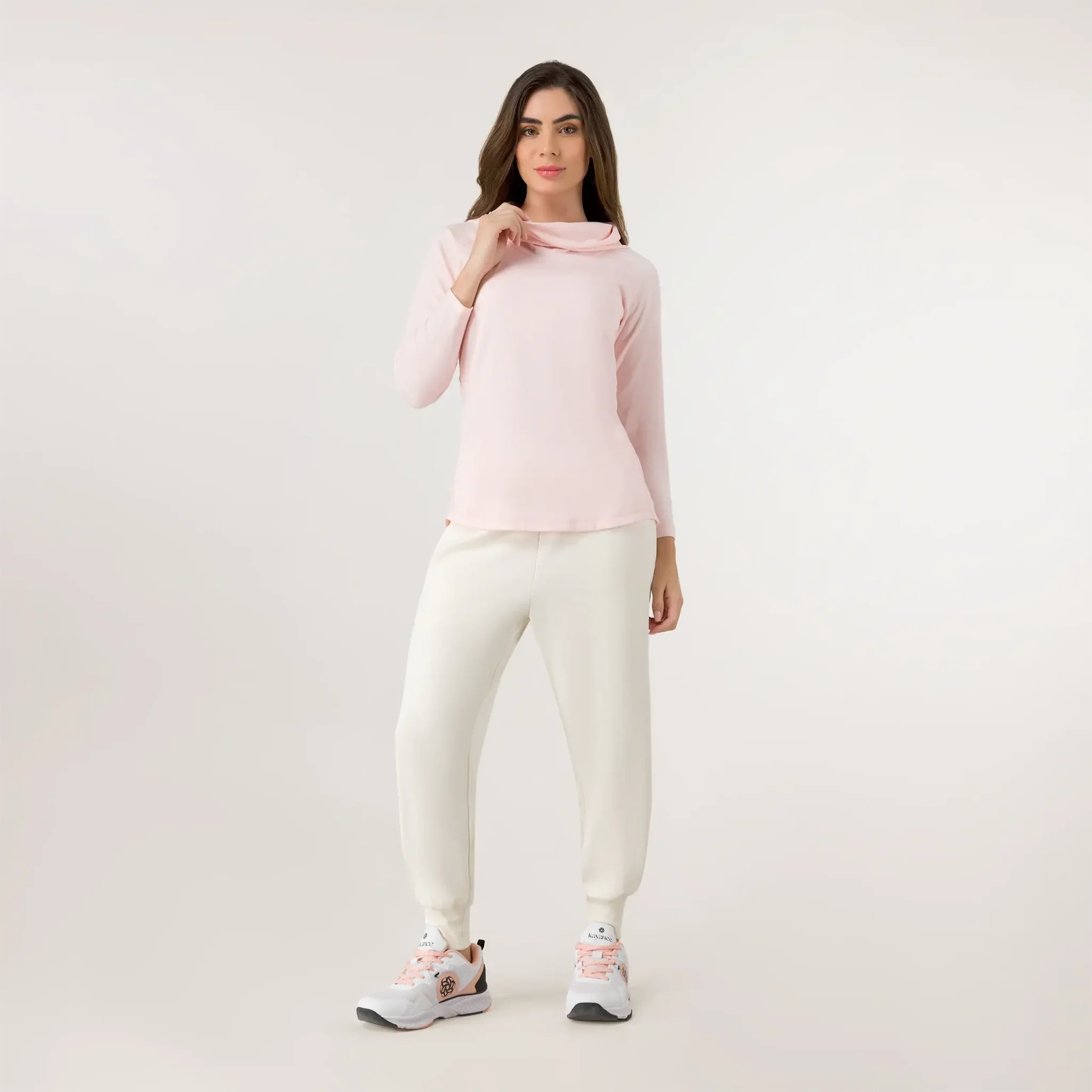 Hooded Long Sleeve Top - SEASONAL PINK