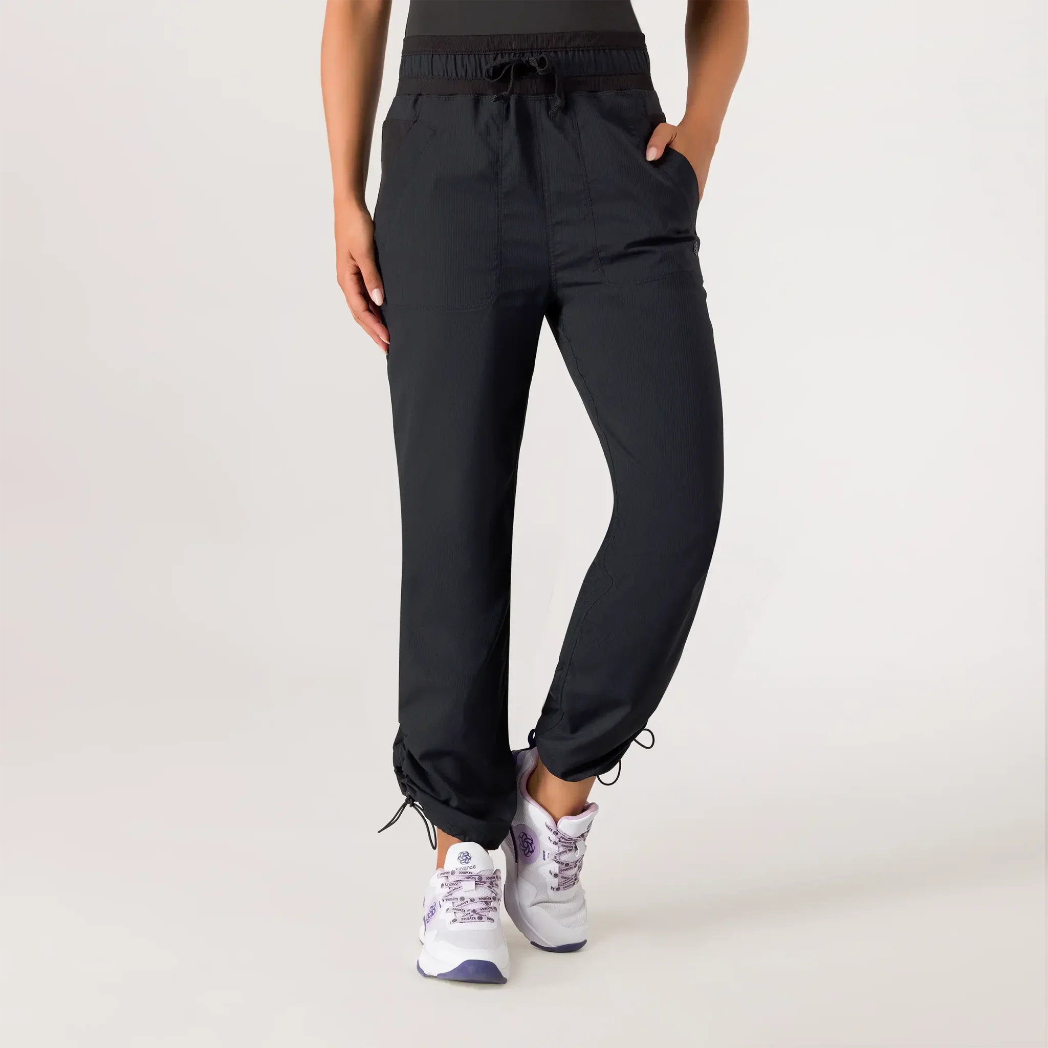 Flashback Nylon Jazz Pants - KDF BLACK
