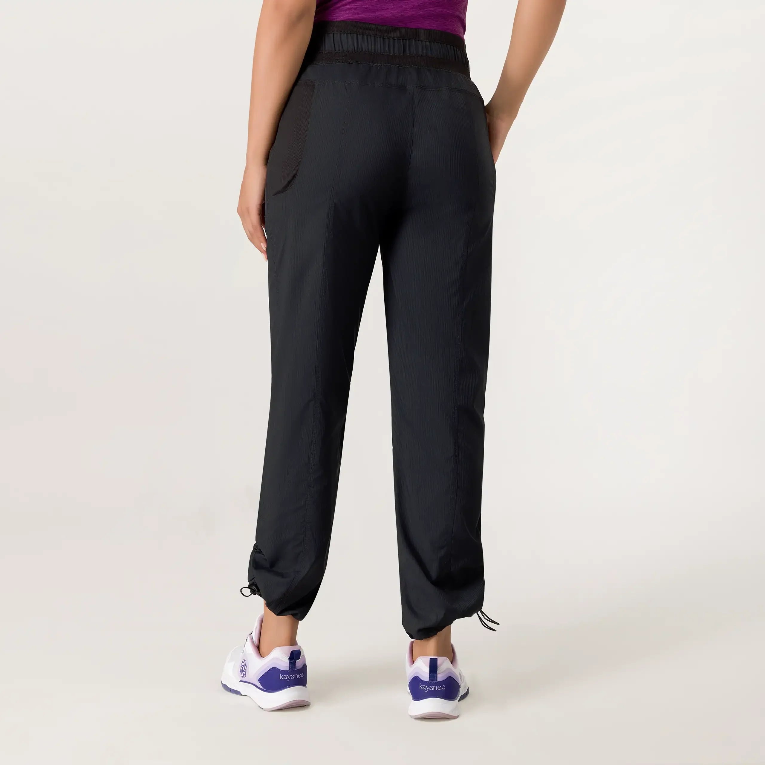 Flashback Nylon Jazz Pants - KDF BLACK
